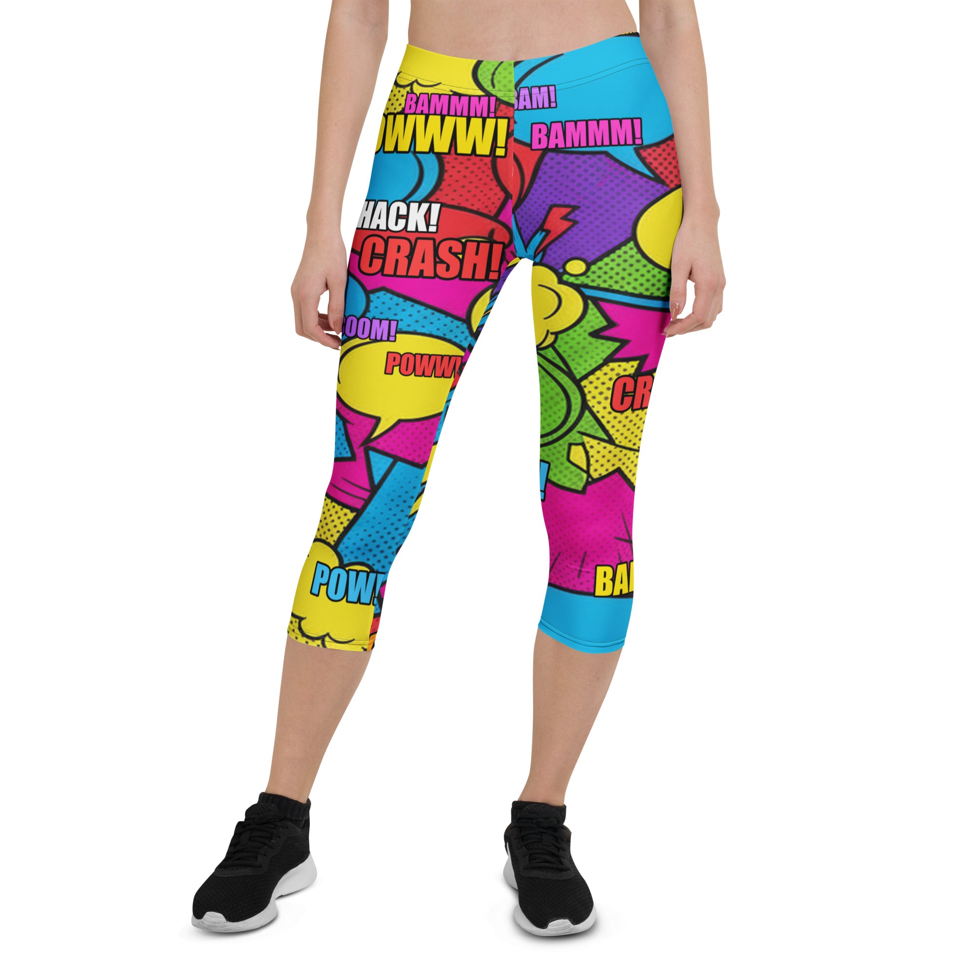 Comic Retro Sunday Capri Leggings | GearBunch