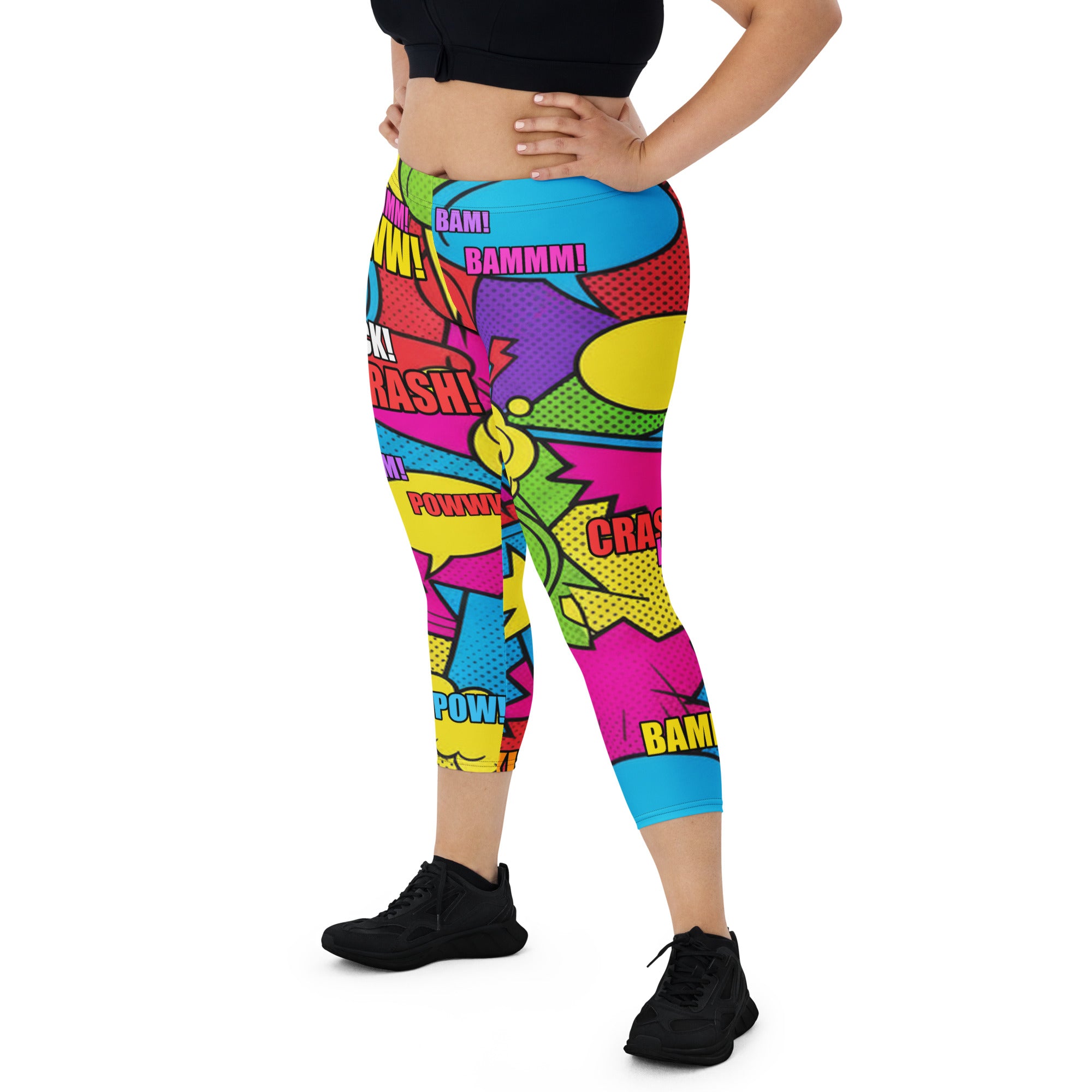 Comic Retro Sunday Capri Leggings | GearBunch
