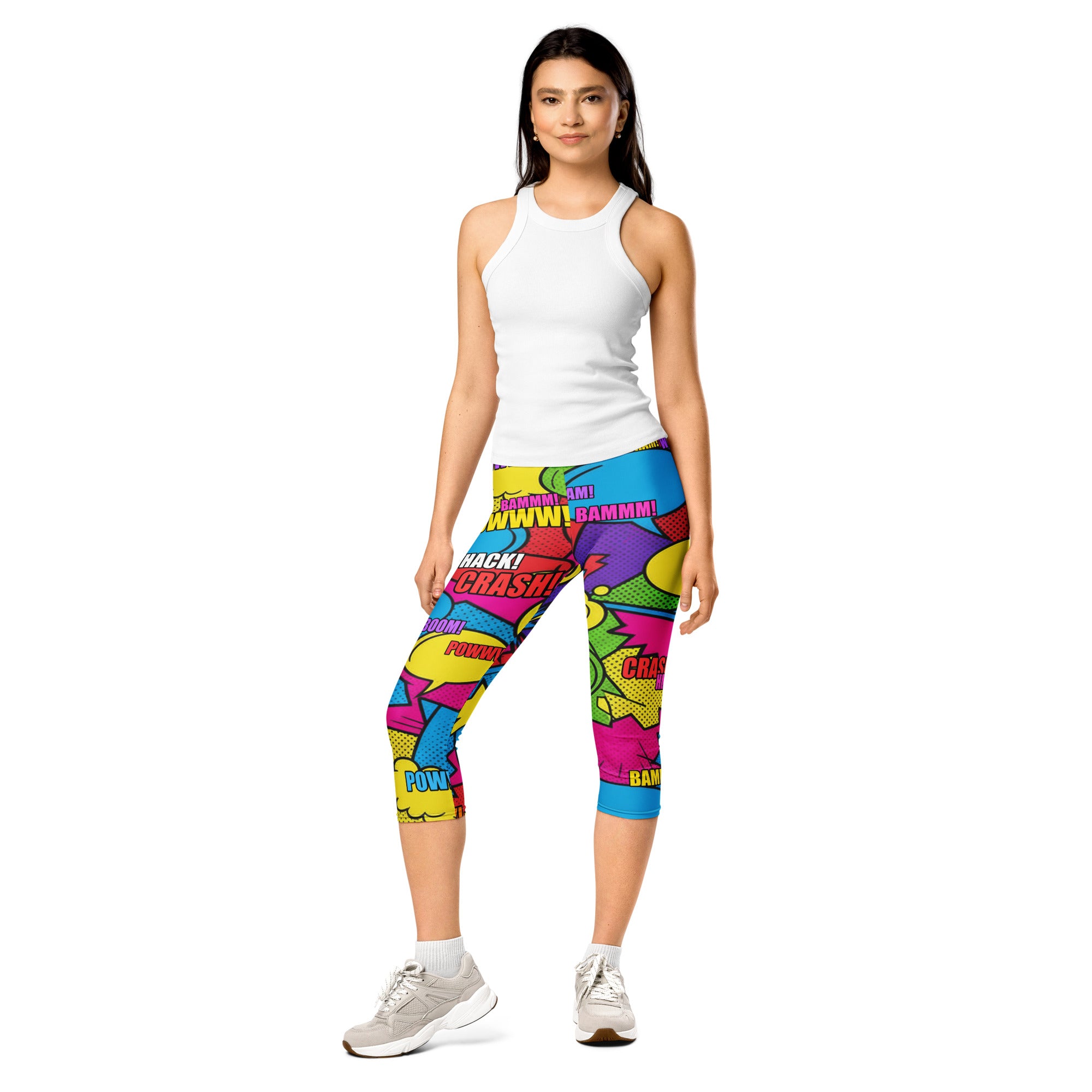 Comic Retro Sunday Capri Leggings | GearBunch