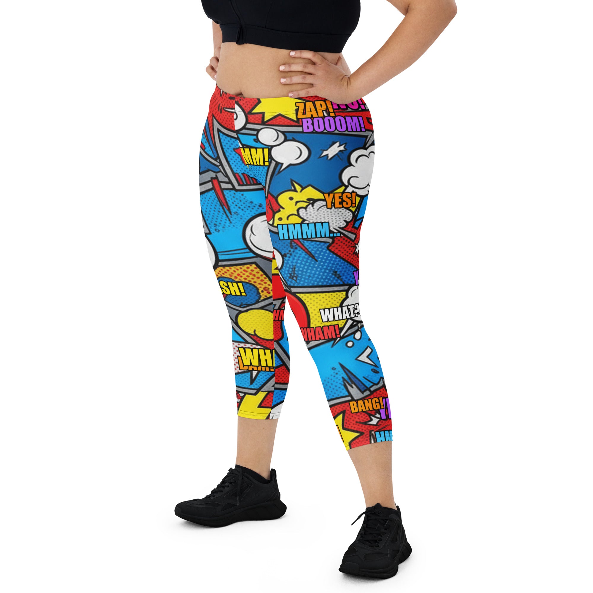 Robot Wars Comic Capri Leggings | GearBunch
