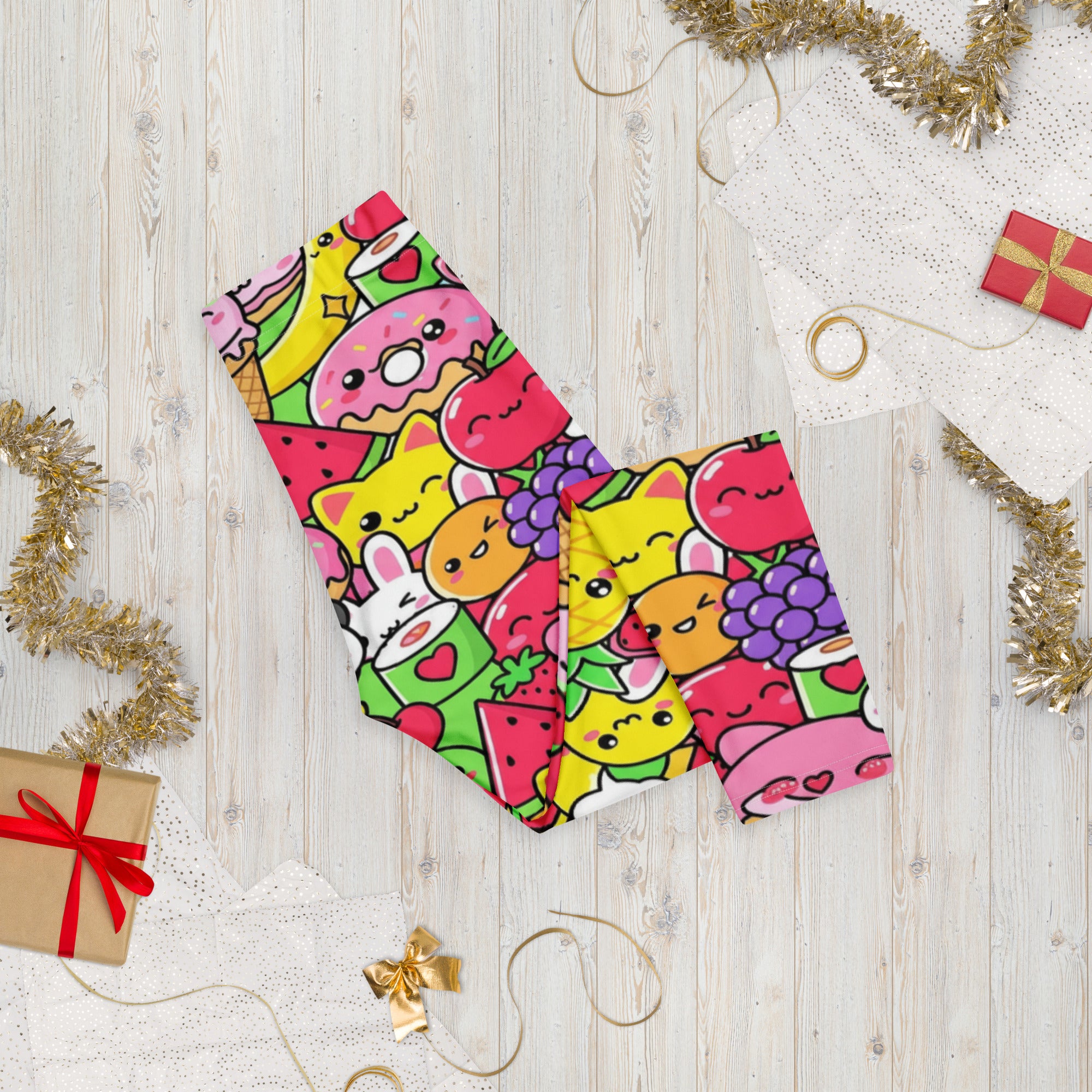 Kawaii Fruit Salad Capri Leggings | GearBunch