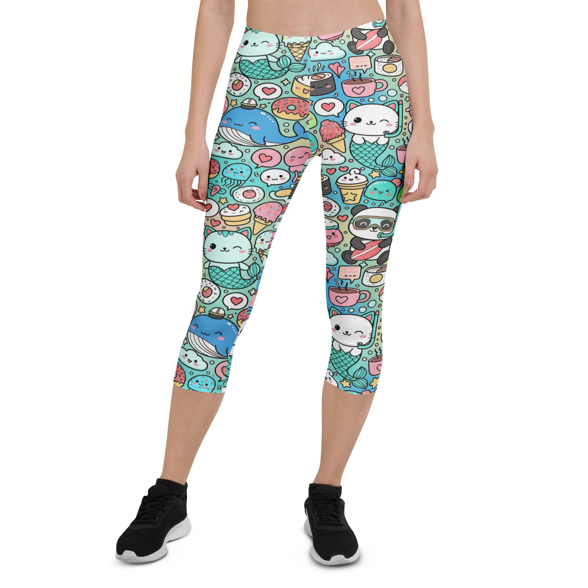 Kawaii Ocean Friends Capri Leggings | GearBunch