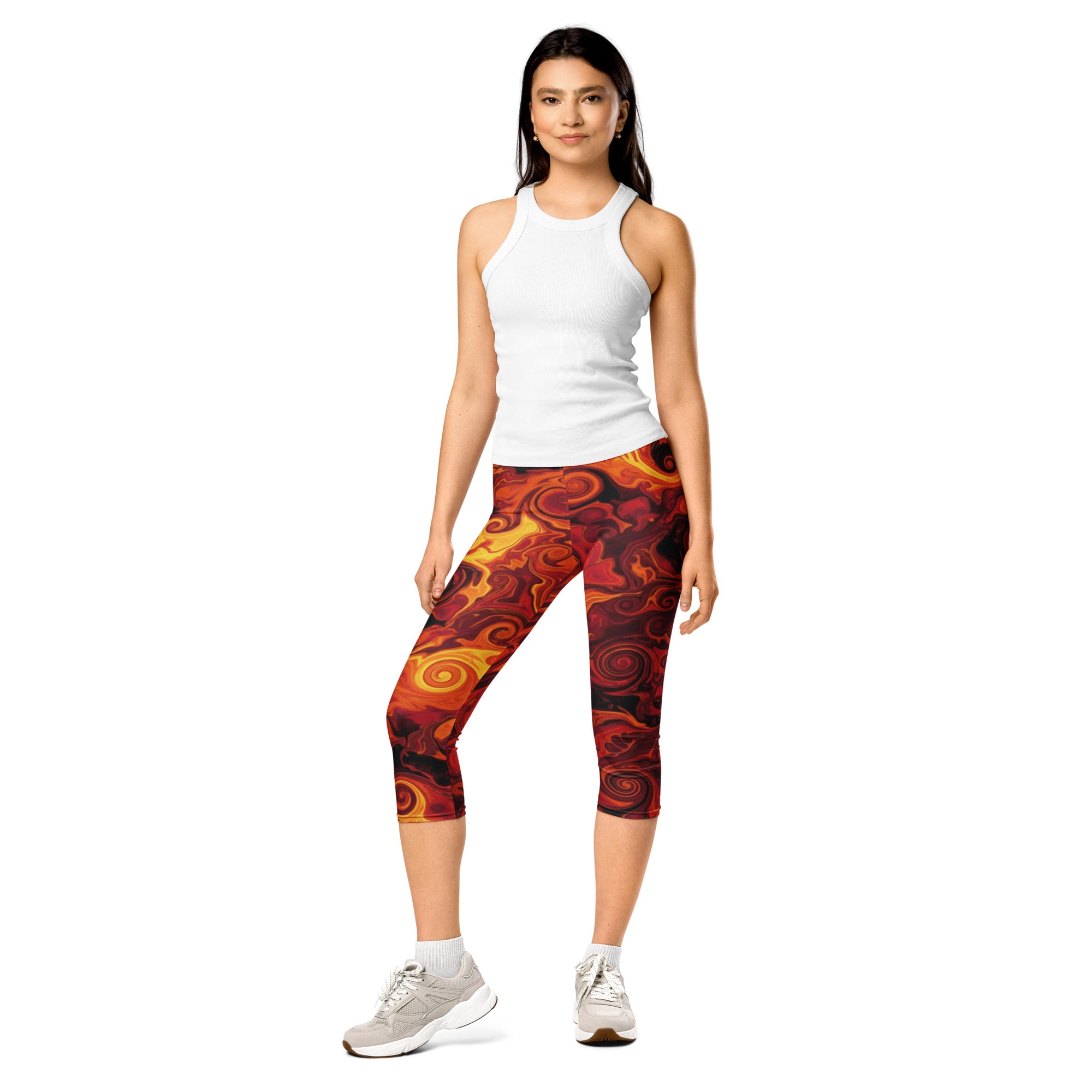 Liquid Lava Flow Capri Leggings | GearBunch