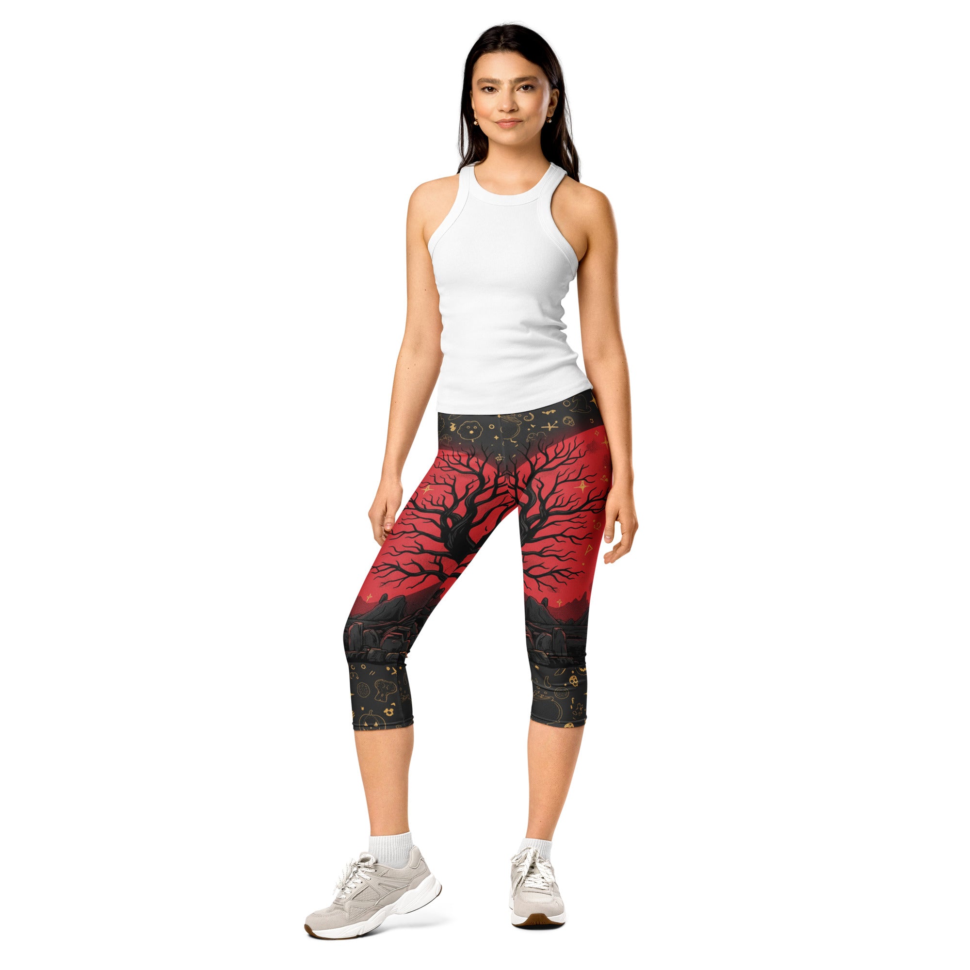 Samhain Blood Moon Capri Leggings | GearBunch