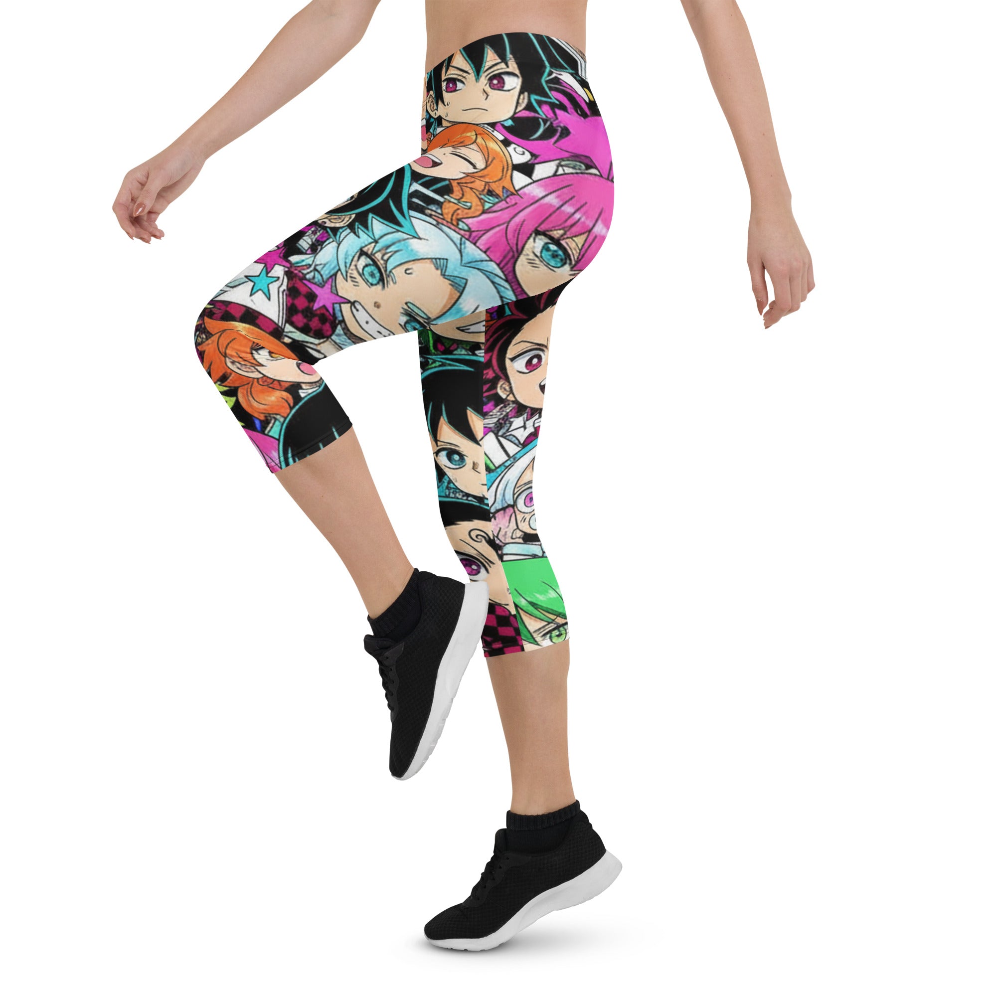 Demon Slayer Style Capri Leggings | GearBunch