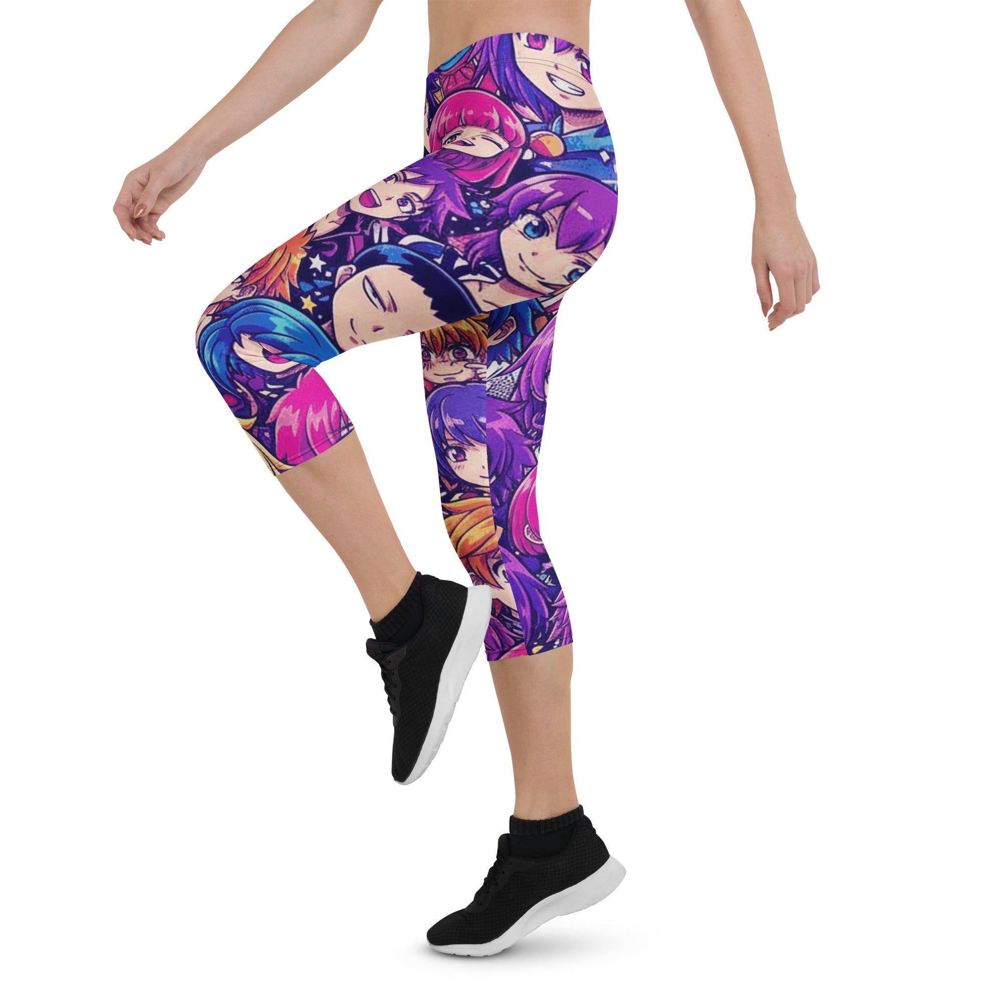 Anime Galaxy Hero Capri Leggings | GearBunch