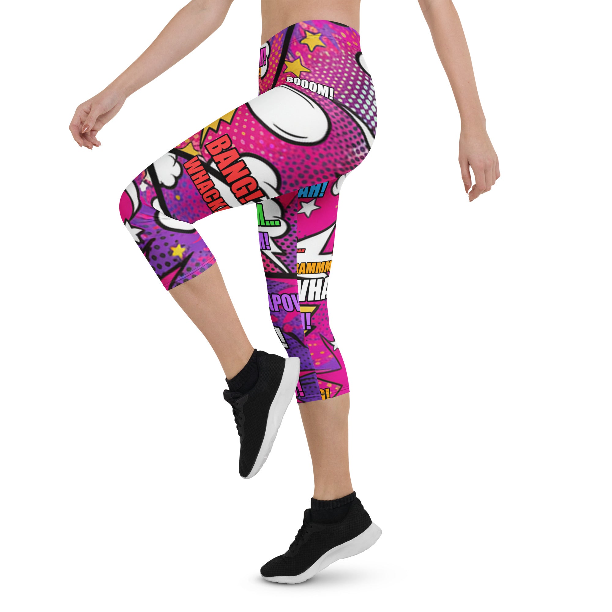 Comic Strip Girl Power Capri Leggings | GearBunch