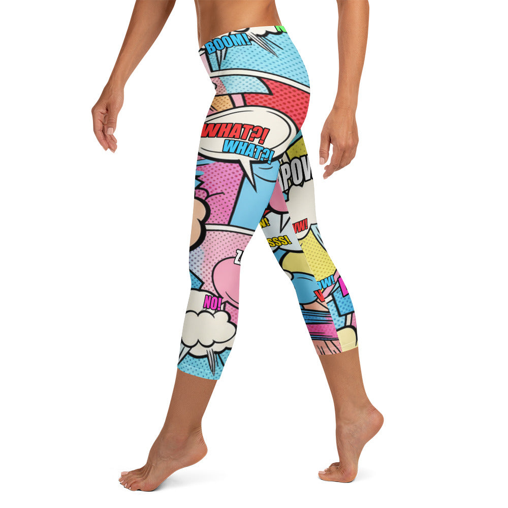 Comic Kawaii Cute Capri Leggings | GearBunch