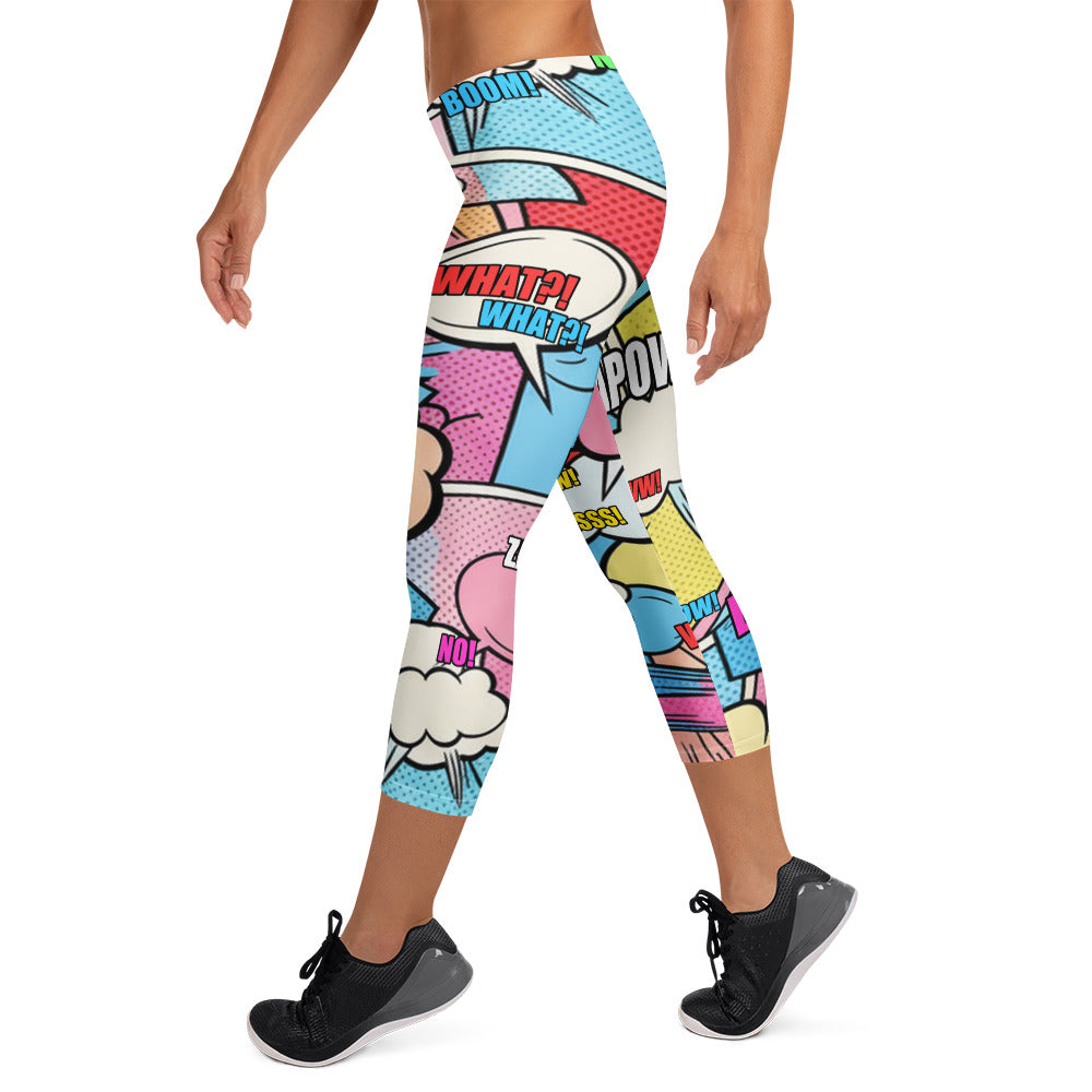 Comic Kawaii Cute Capri Leggings | GearBunch