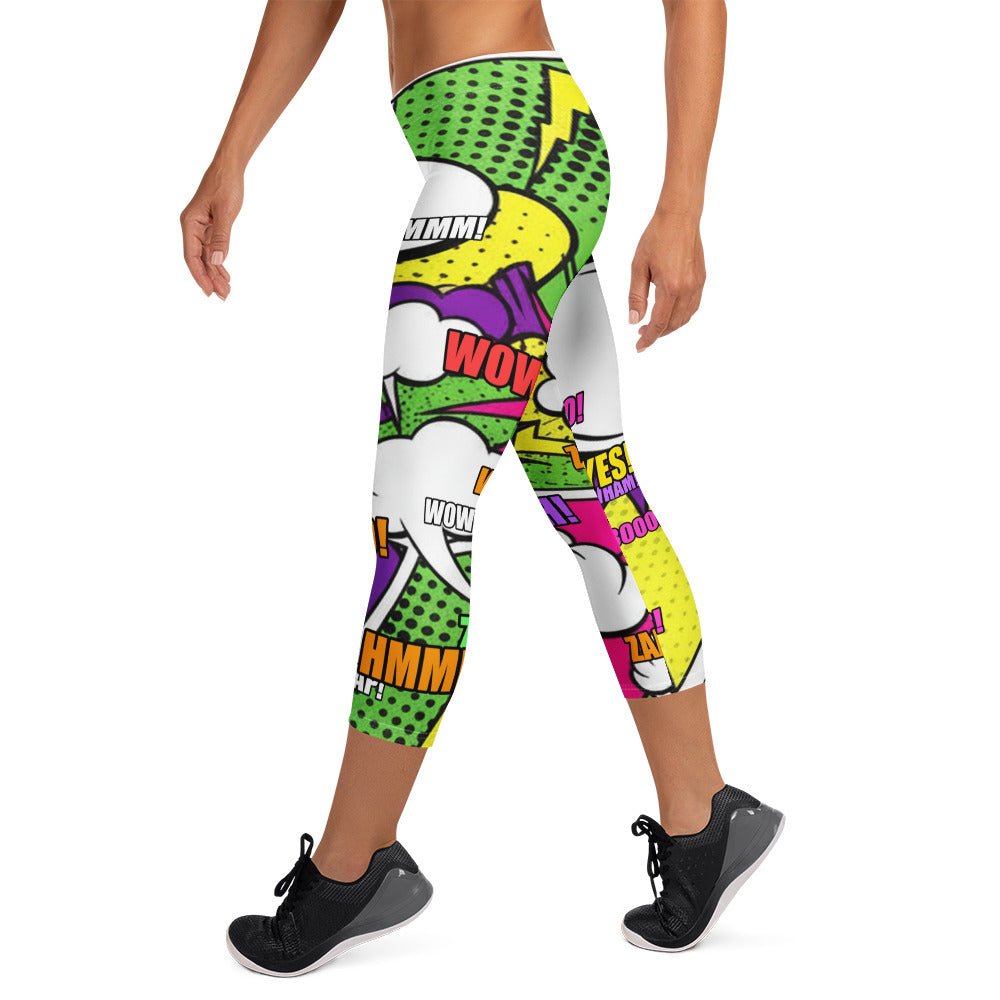 Comic Villain Neon Capri Leggings | GearBunch