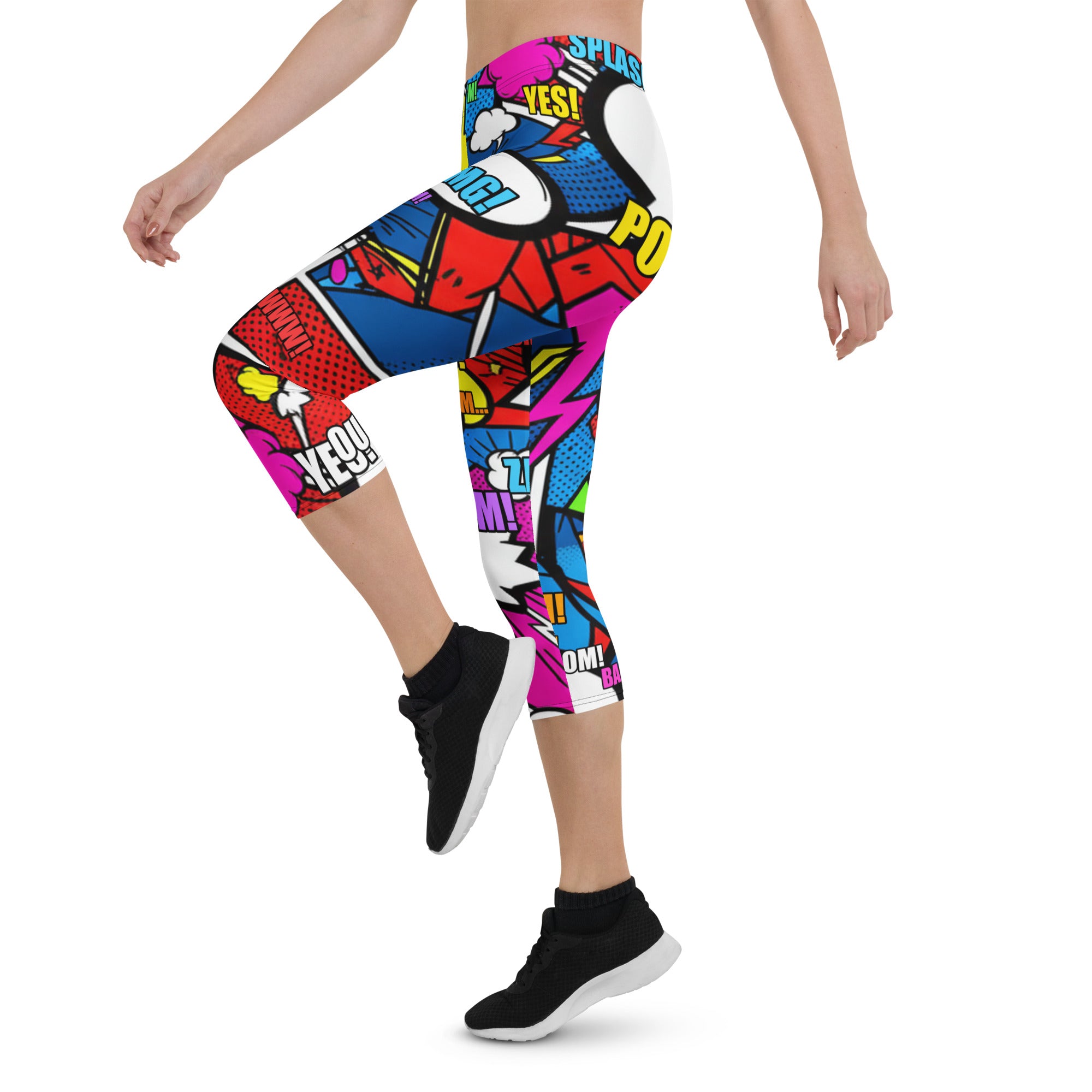 Comic Ninja Night Capri Leggings | GearBunch