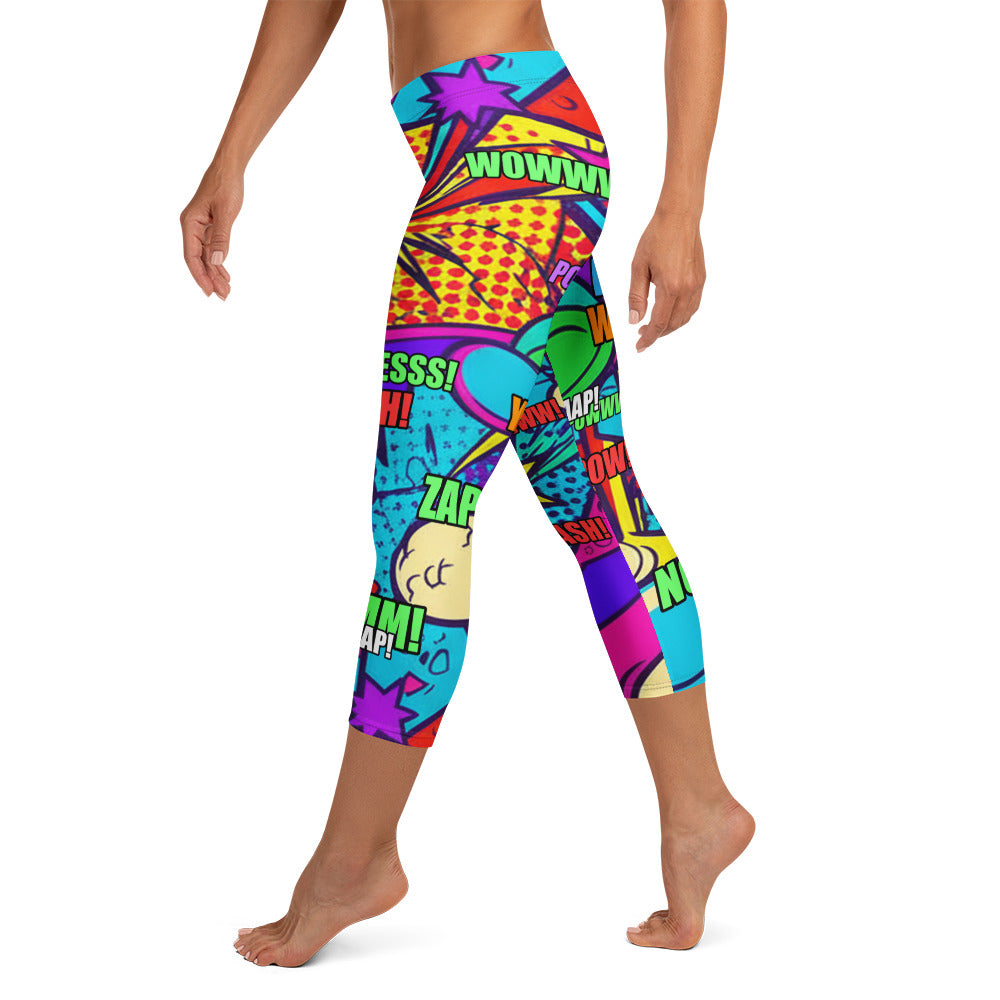 Pirate Comic Strip Capri Leggings | GearBunch