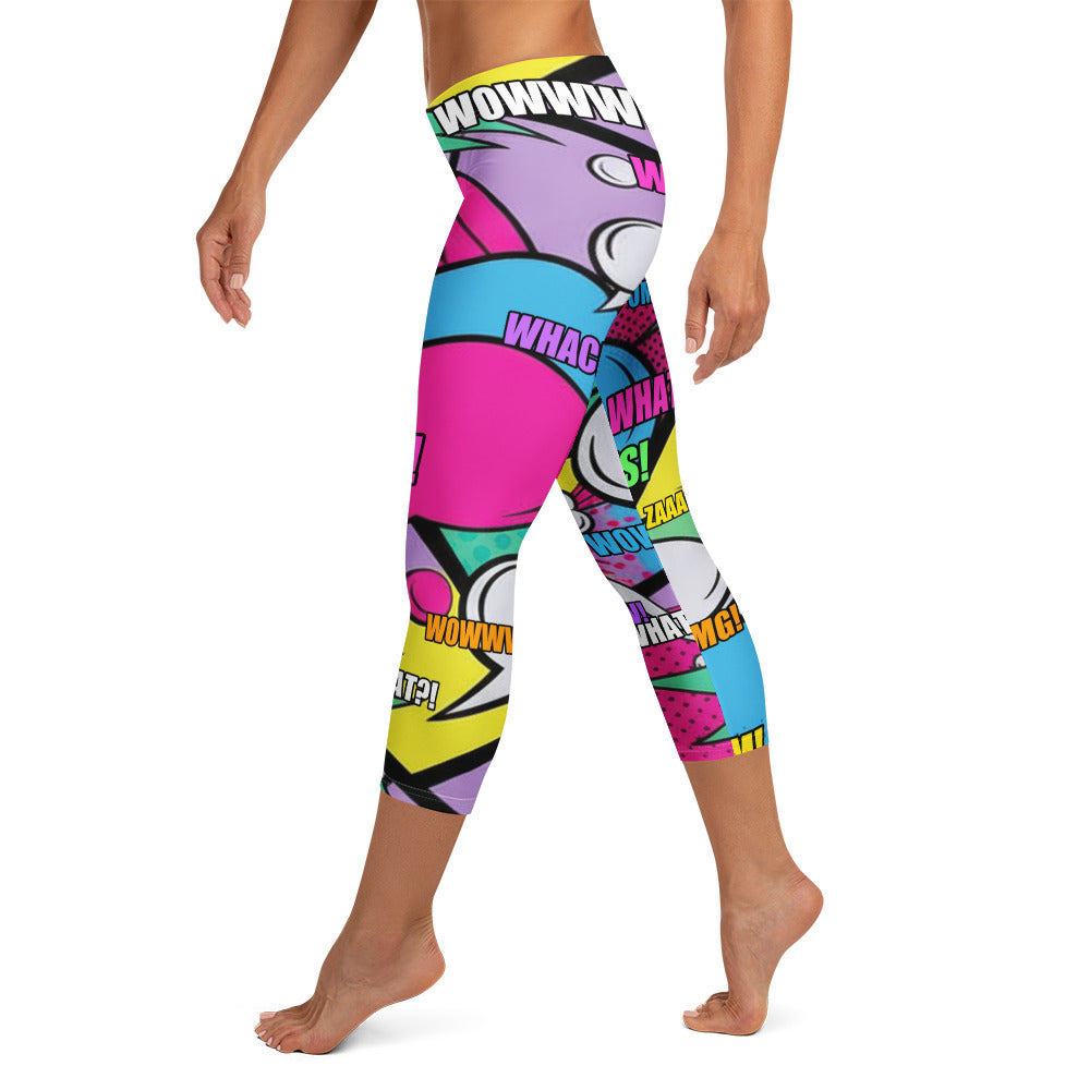 Comic Strip Pop Candy Capri Leggings | GearBunch