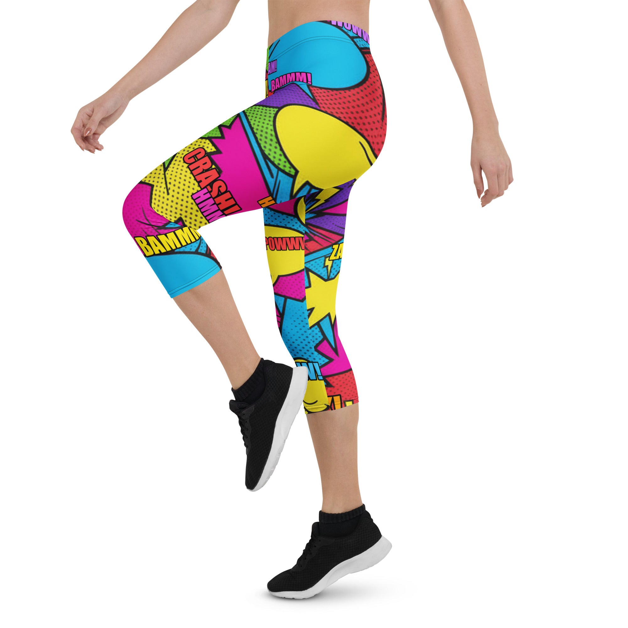 Comic Retro Sunday Capri Leggings | GearBunch