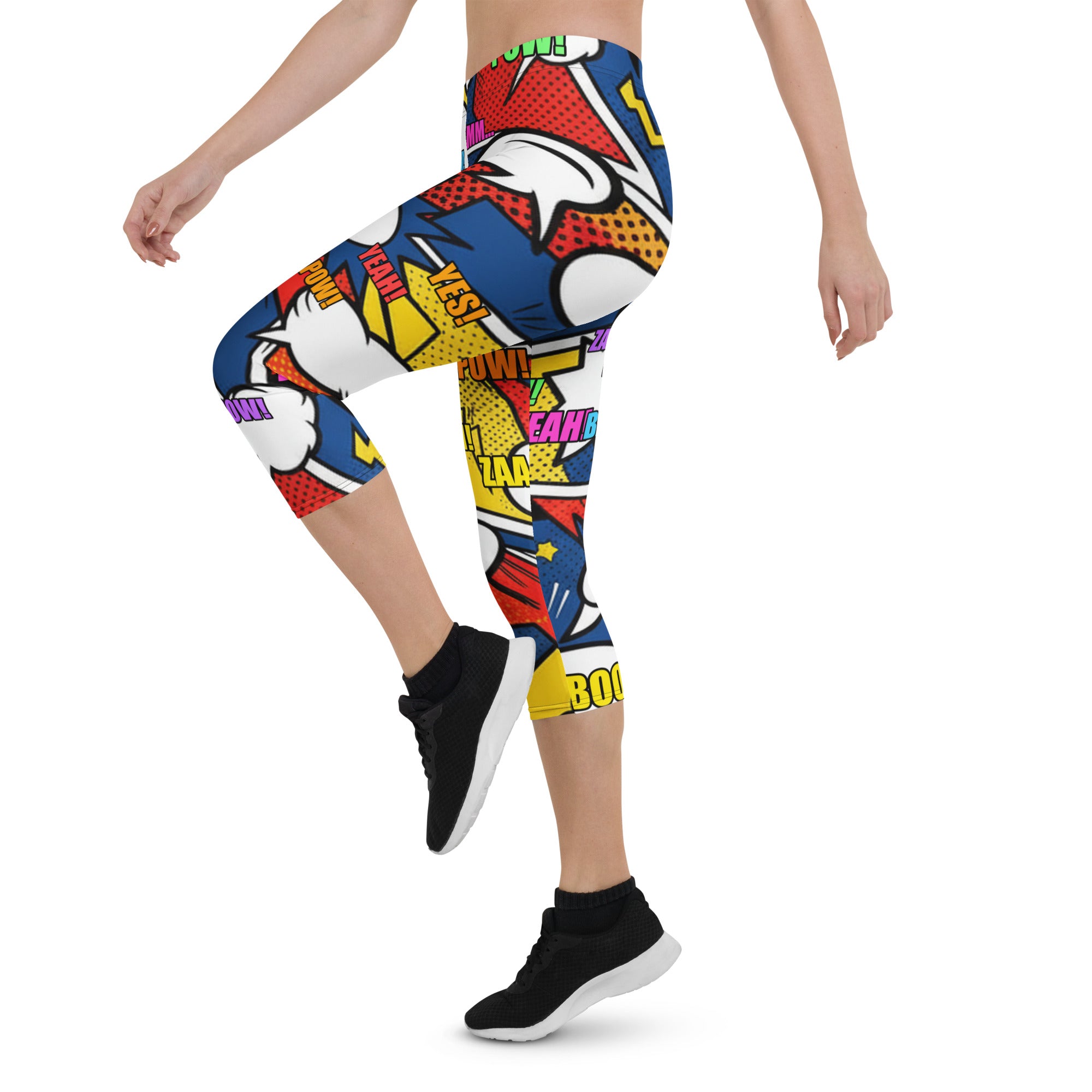 Comic Strip Thunder Punch Capri Leggings | GearBunch