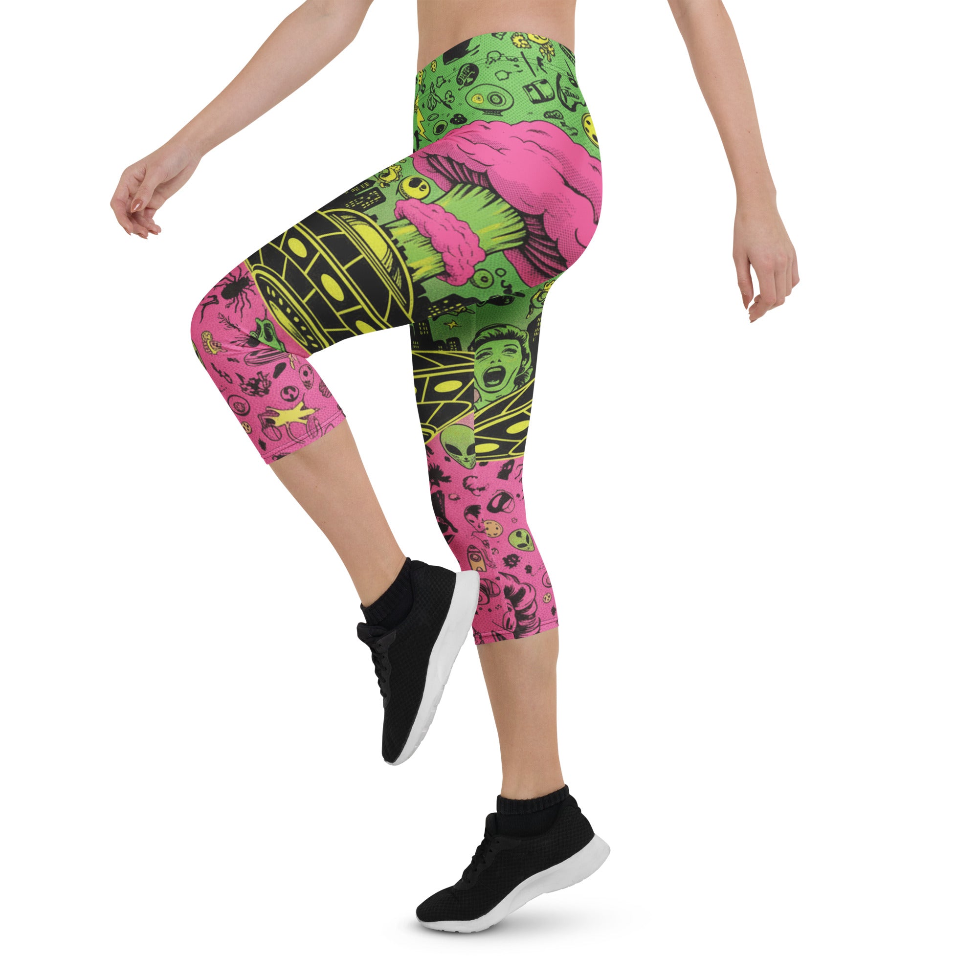 Drive-In Horror Capri Leggings | GearBunch