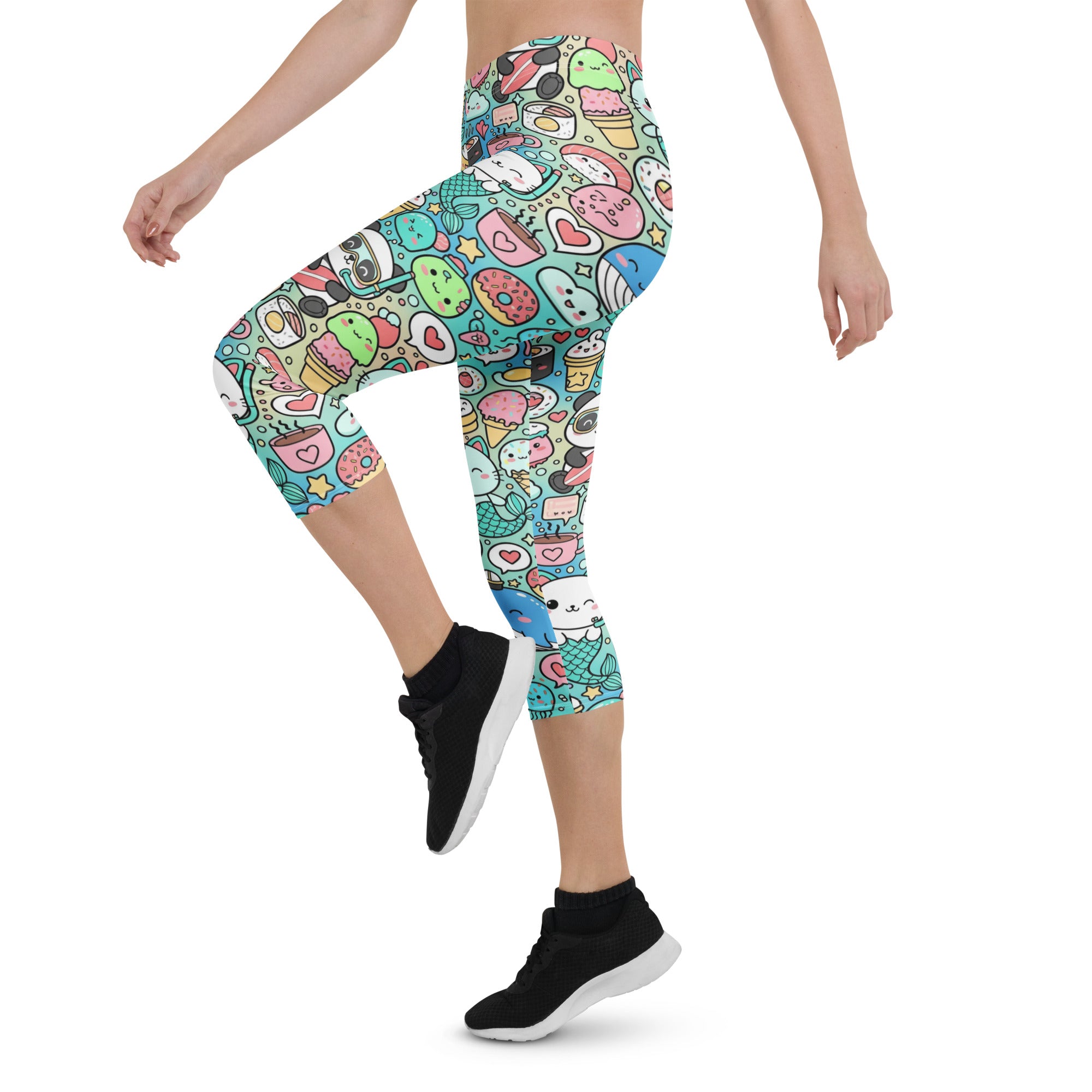Kawaii Ocean Friends Capri Leggings | GearBunch