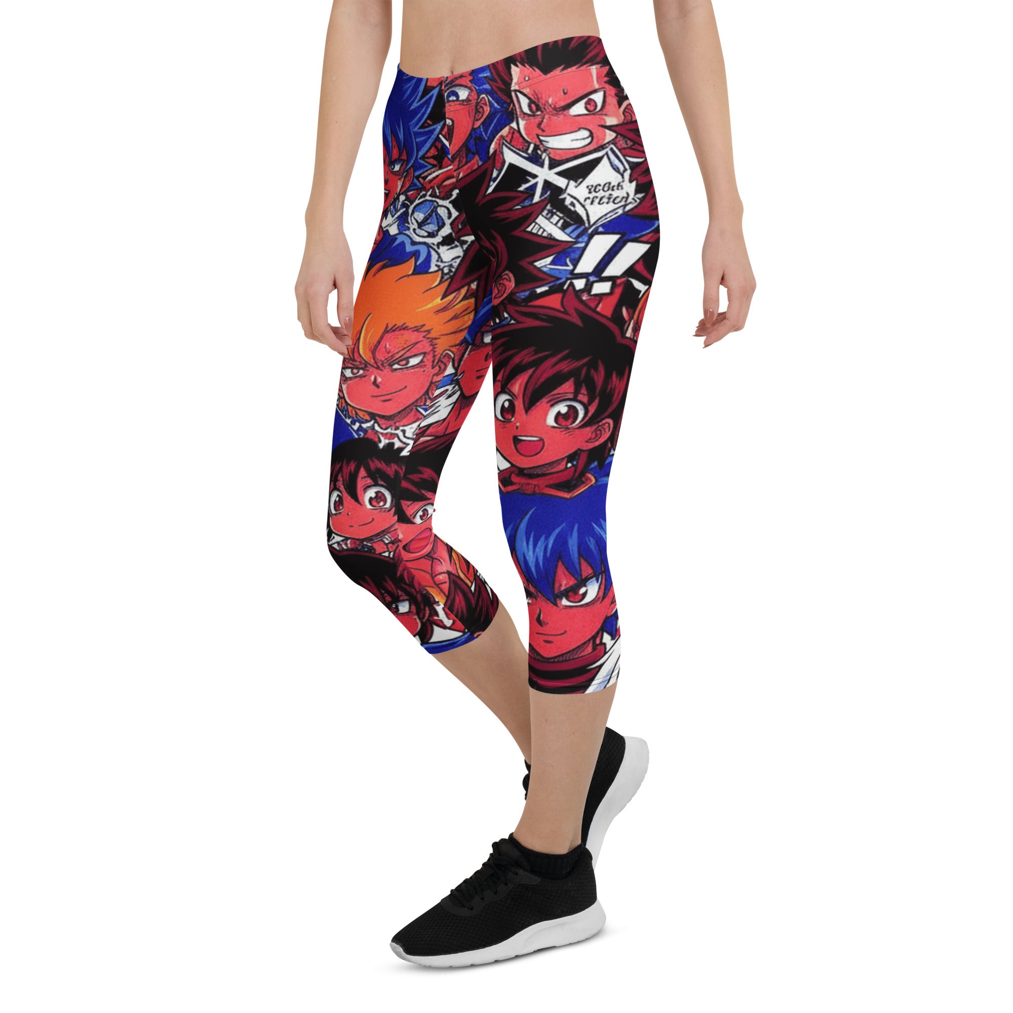 Anime Collage Dark Shonen Capri Leggings | GearBunch