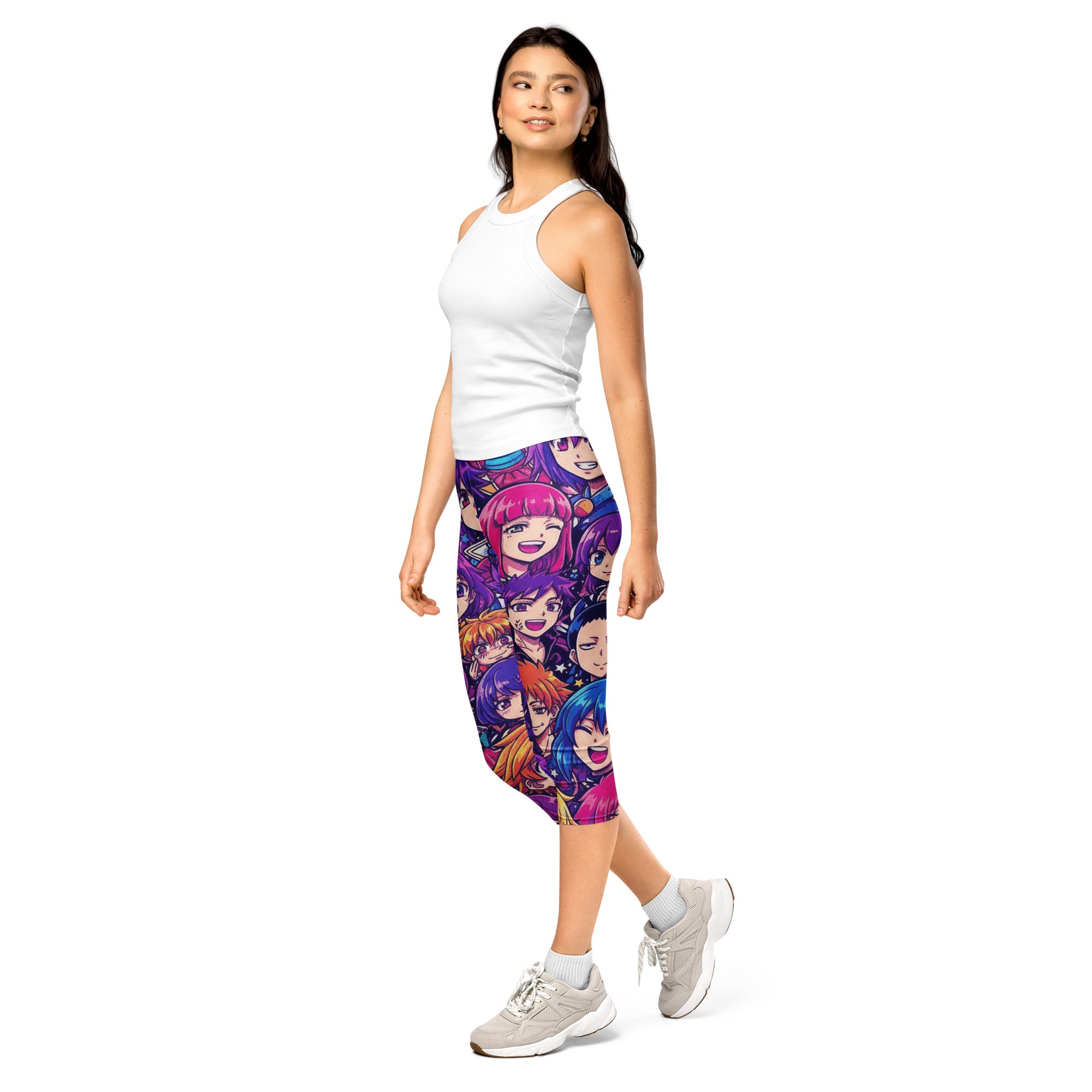 Anime Galaxy Hero Capri Leggings | GearBunch