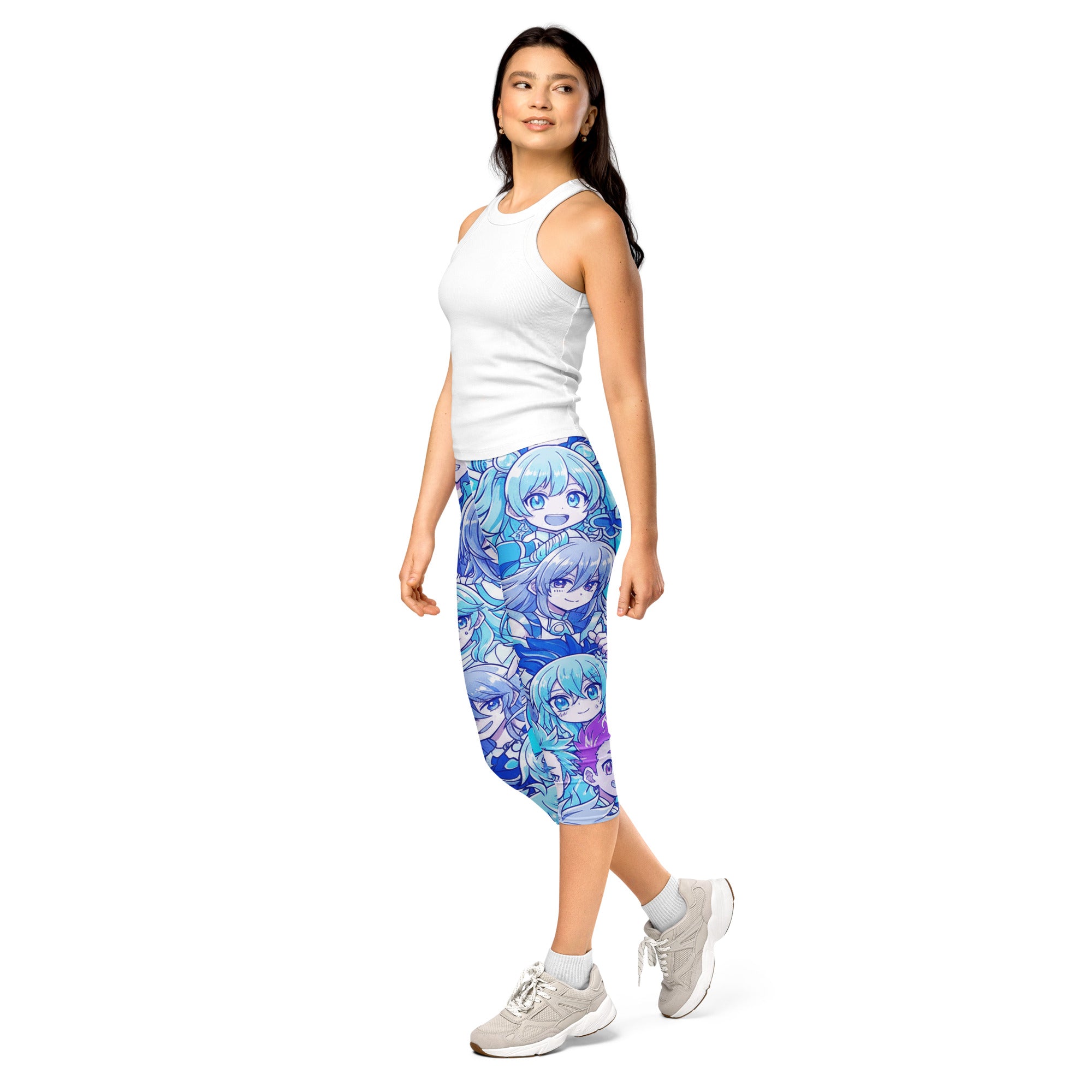 Anime Ice Kingdom Capri Leggings | GearBunch
