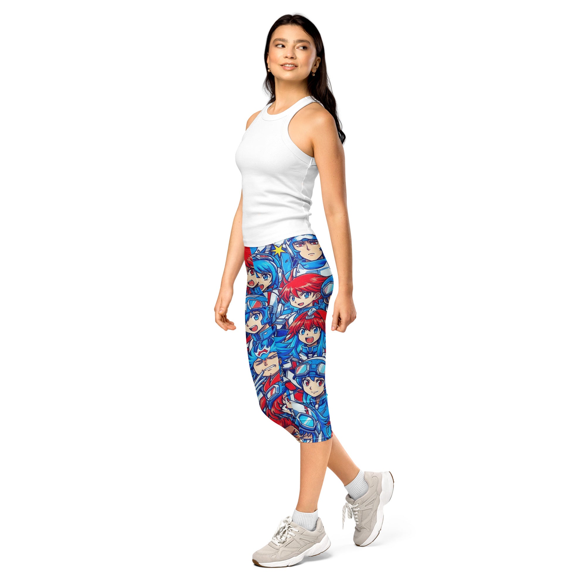 Anime Mecha Pilot Capri Leggings | GearBunch