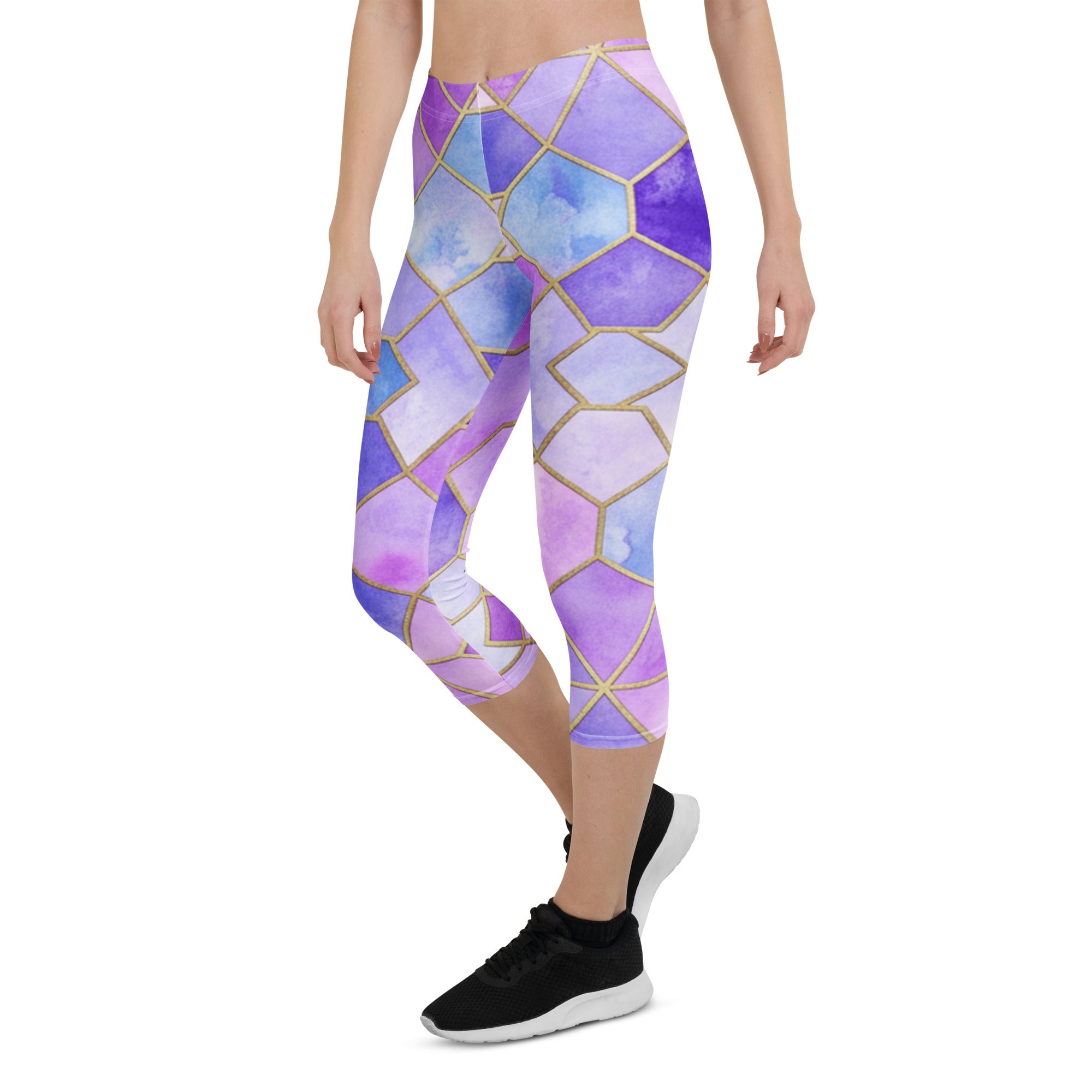 Lavender Fields Capri Leggings | GearBunch