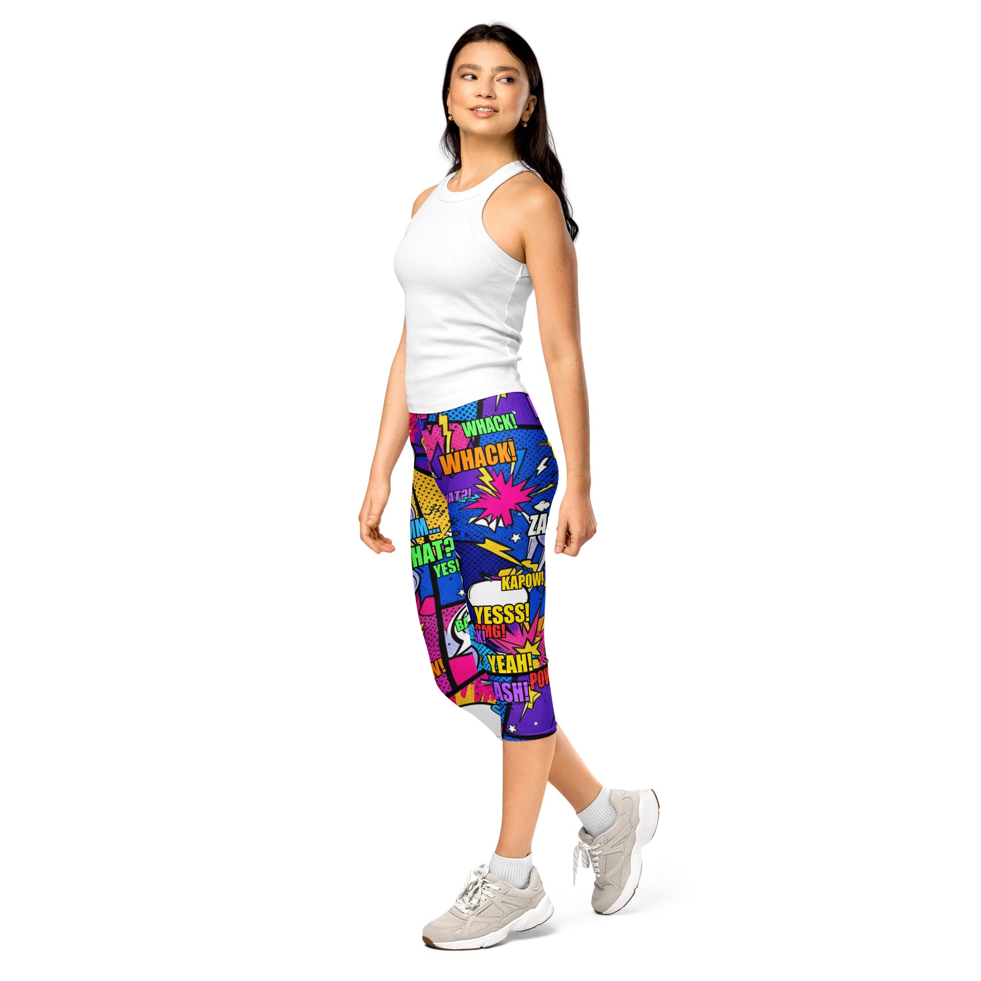 Comic Strip Cosmic Boom Capri Leggings | GearBunch