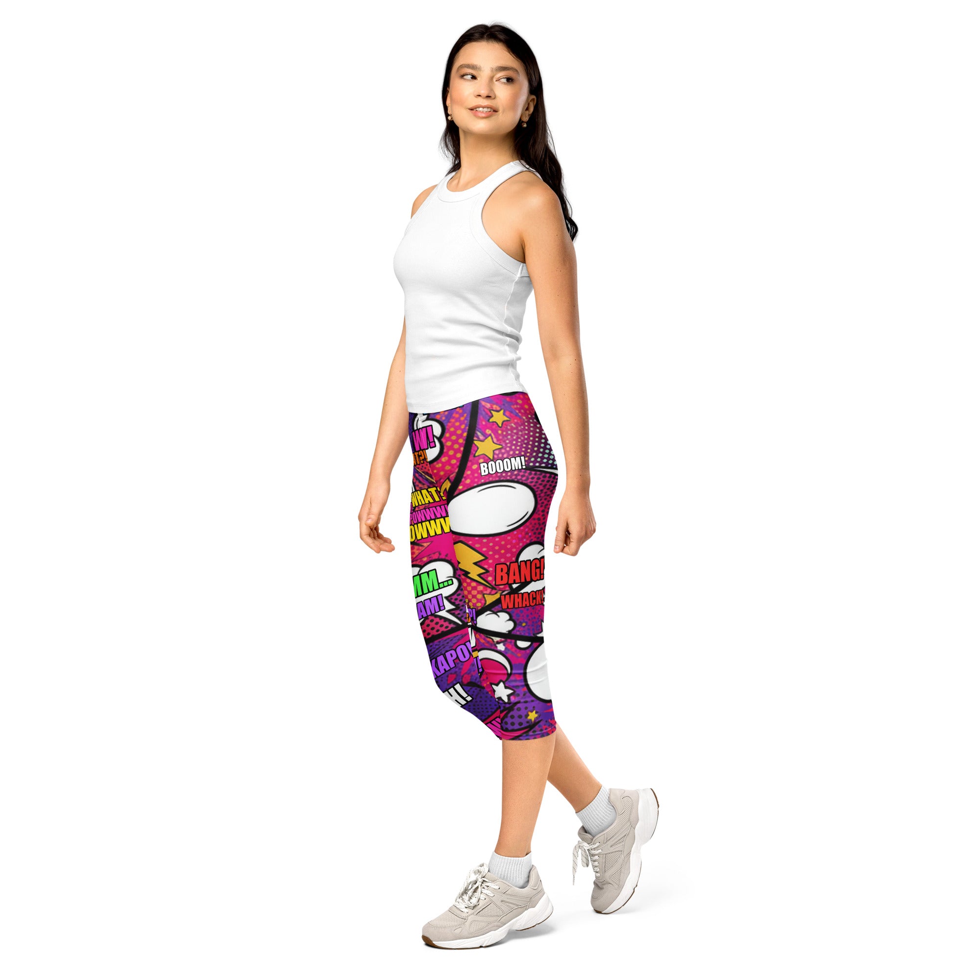 Comic Strip Girl Power Capri Leggings | GearBunch