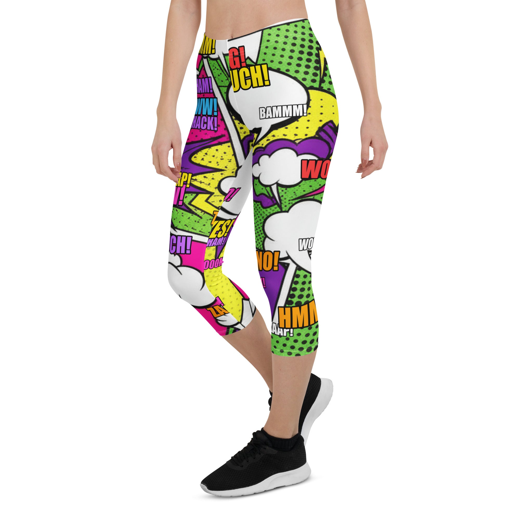 Comic Villain Neon Capri Leggings | GearBunch