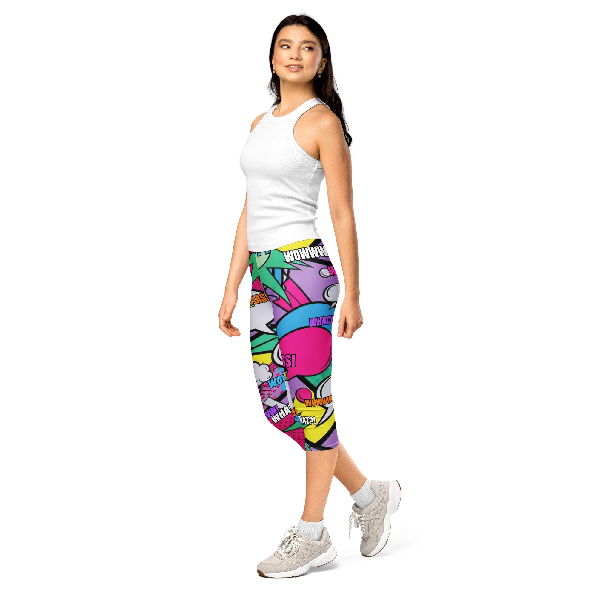 Comic Strip Pop Candy Capri Leggings | GearBunch