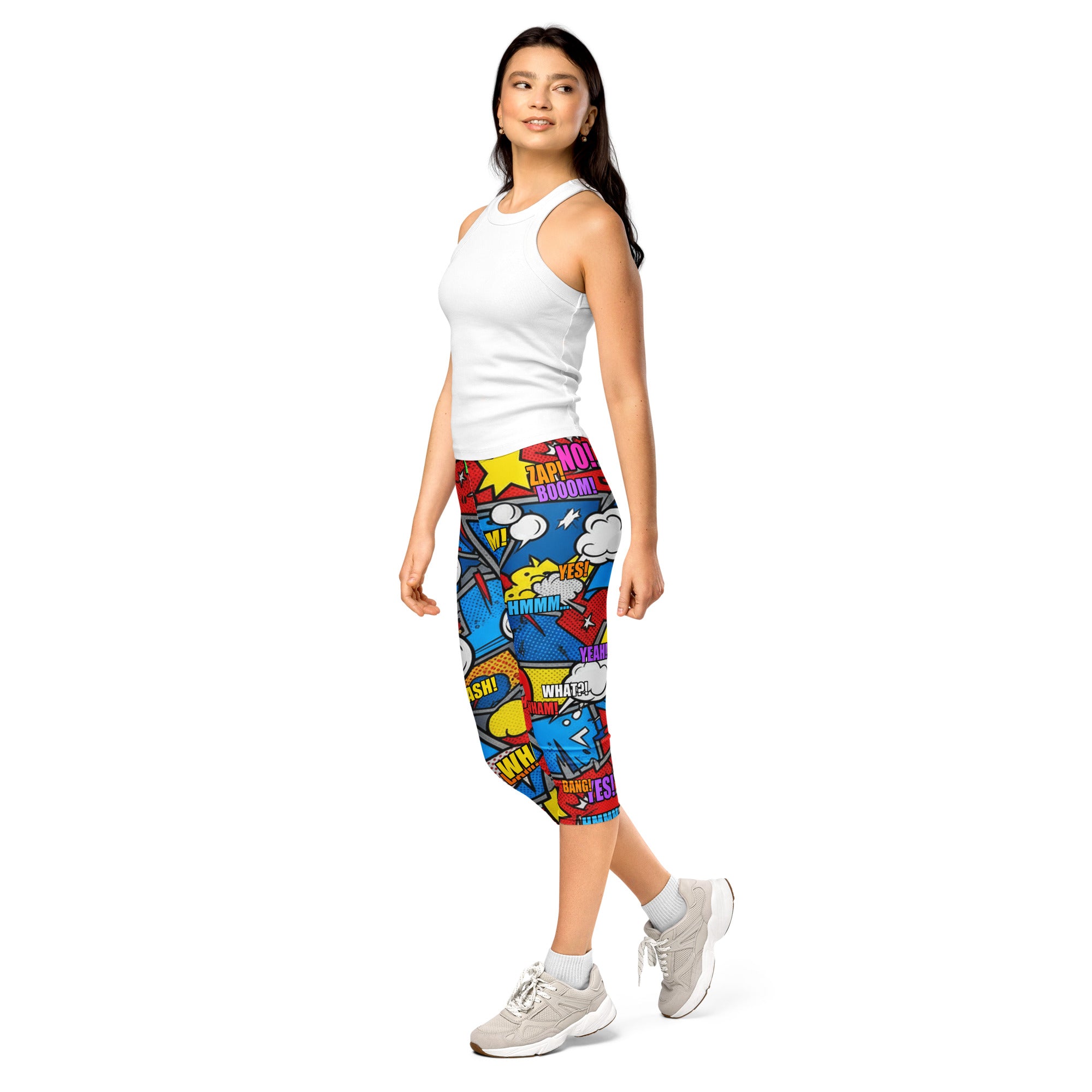 Robot Wars Comic Capri Leggings | GearBunch