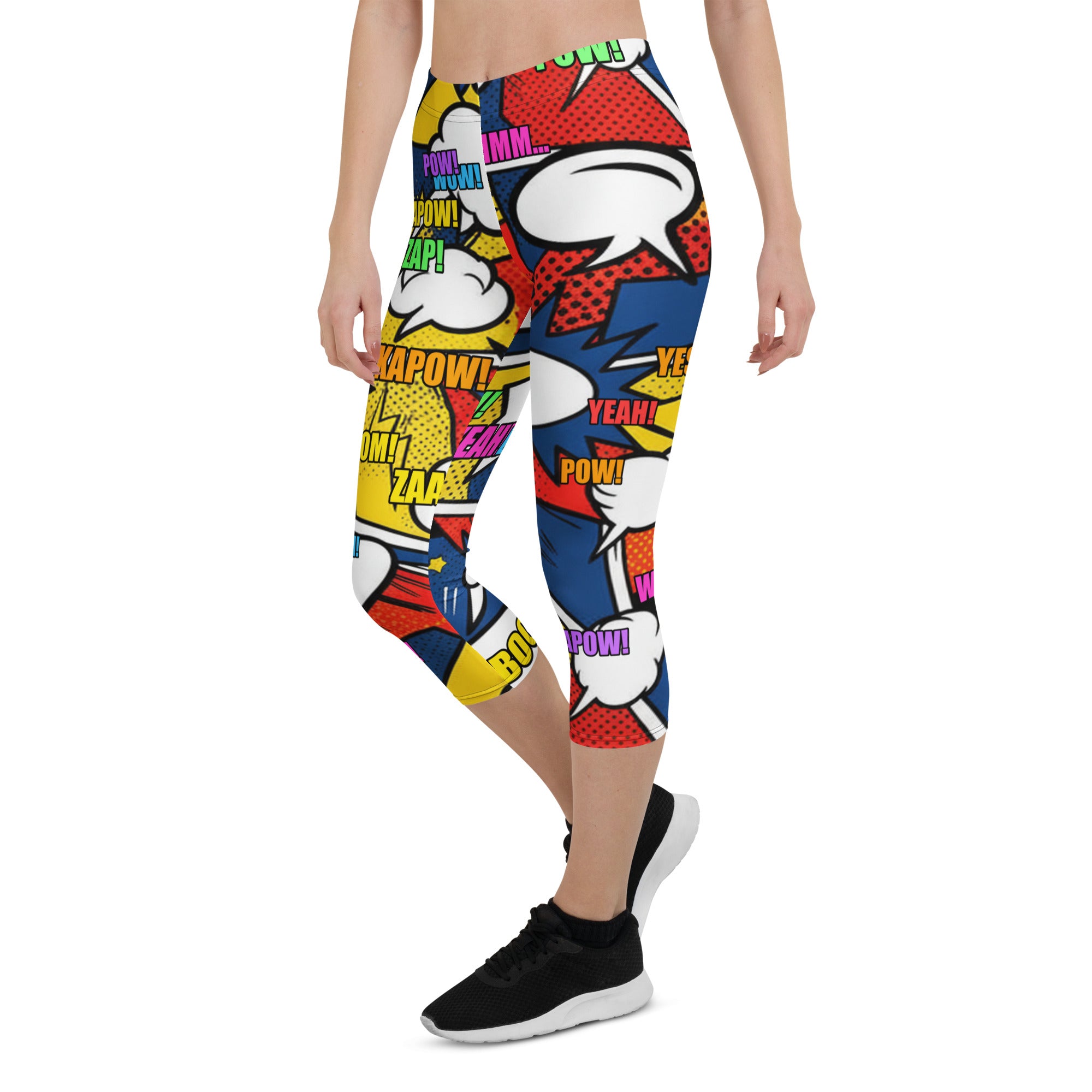 Comic Strip Thunder Punch Capri Leggings | GearBunch