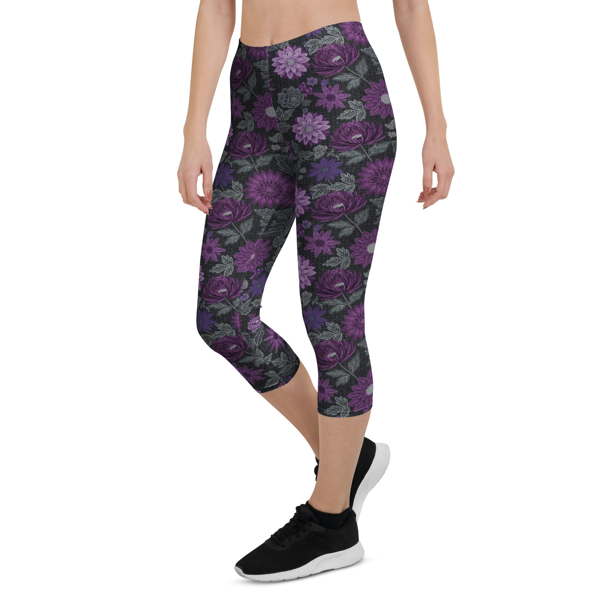 Jewel Orchid Capri Leggings | GearBunch