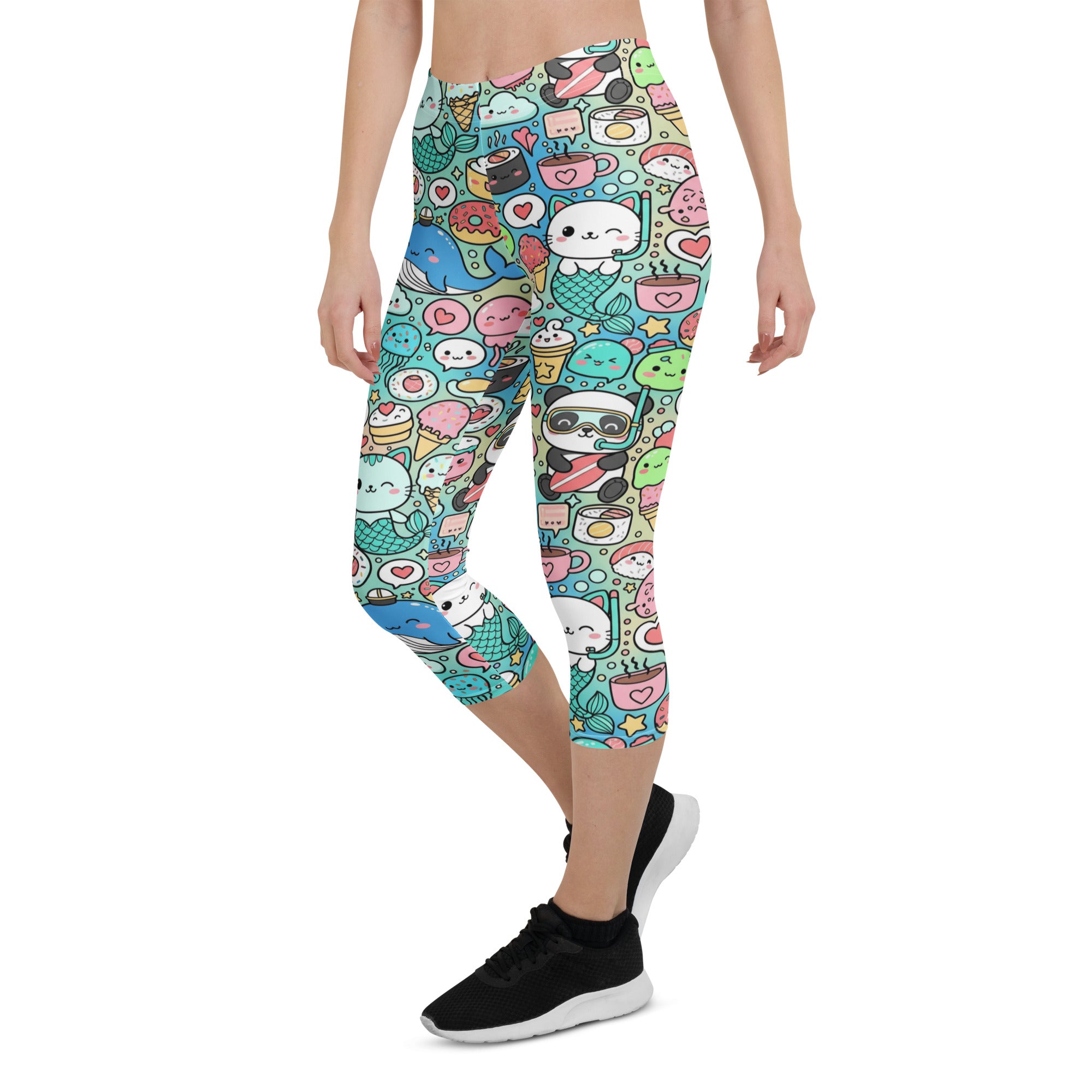 Kawaii Ocean Friends Capri Leggings | GearBunch