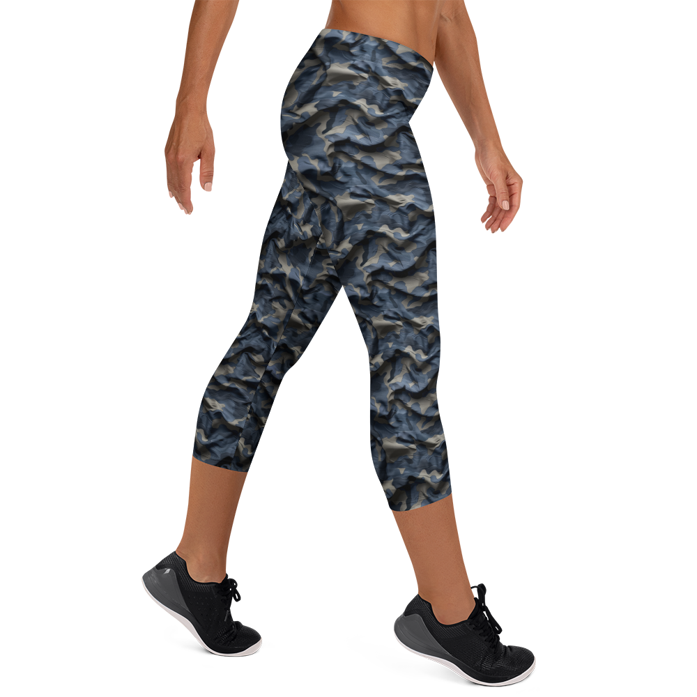 3D Navy Camo Capris | GearBunch