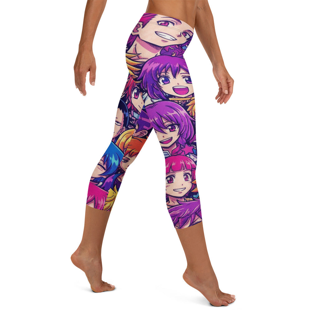 Anime Galaxy Hero Capri Leggings | GearBunch