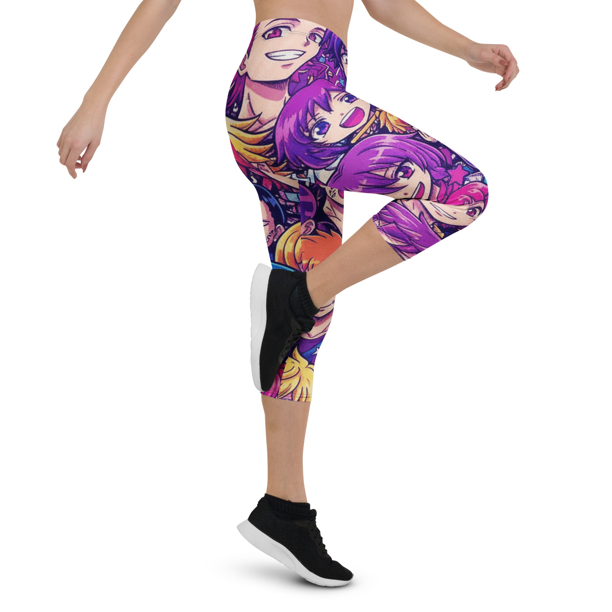 Anime Galaxy Hero Capri Leggings | GearBunch