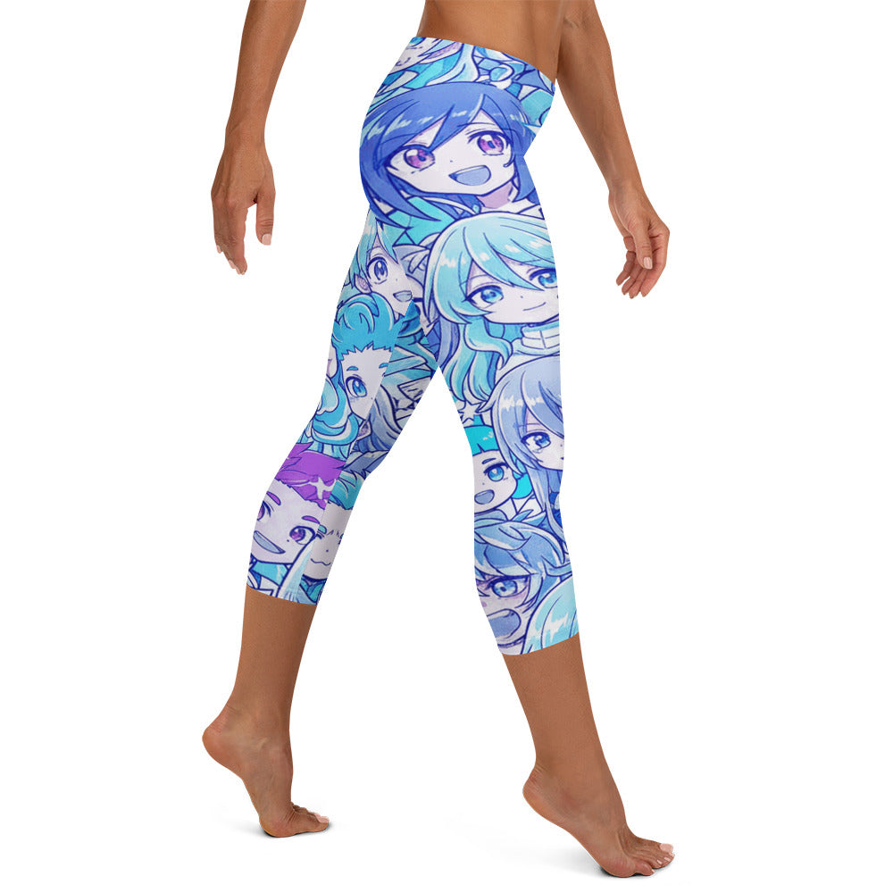 Anime Ice Kingdom Capri Leggings | GearBunch
