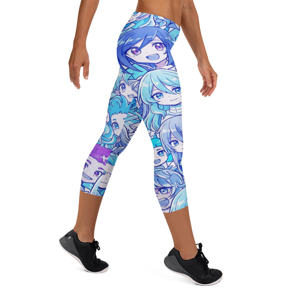 Anime Ice Kingdom Capri Leggings | GearBunch