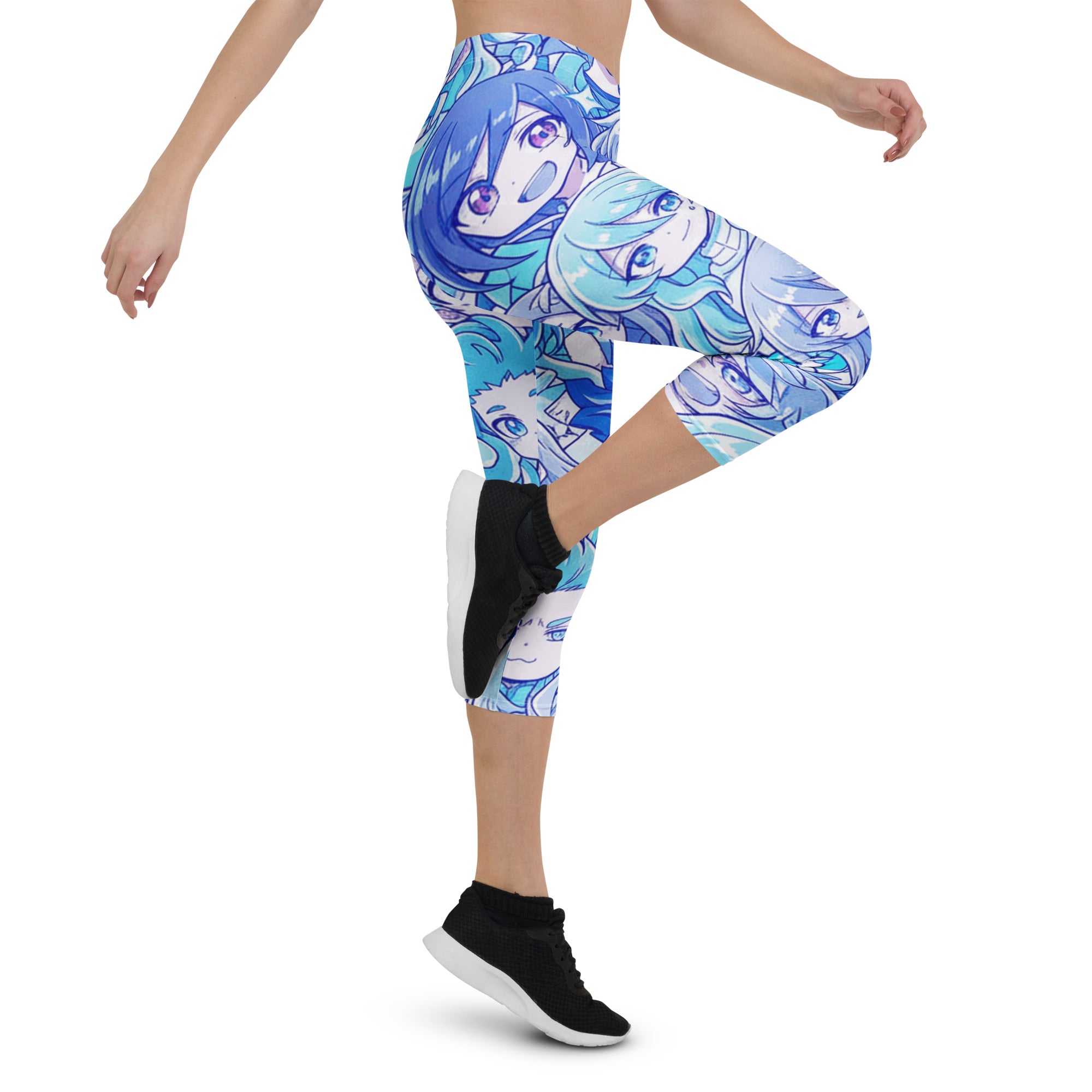 Anime Ice Kingdom Capri Leggings | GearBunch