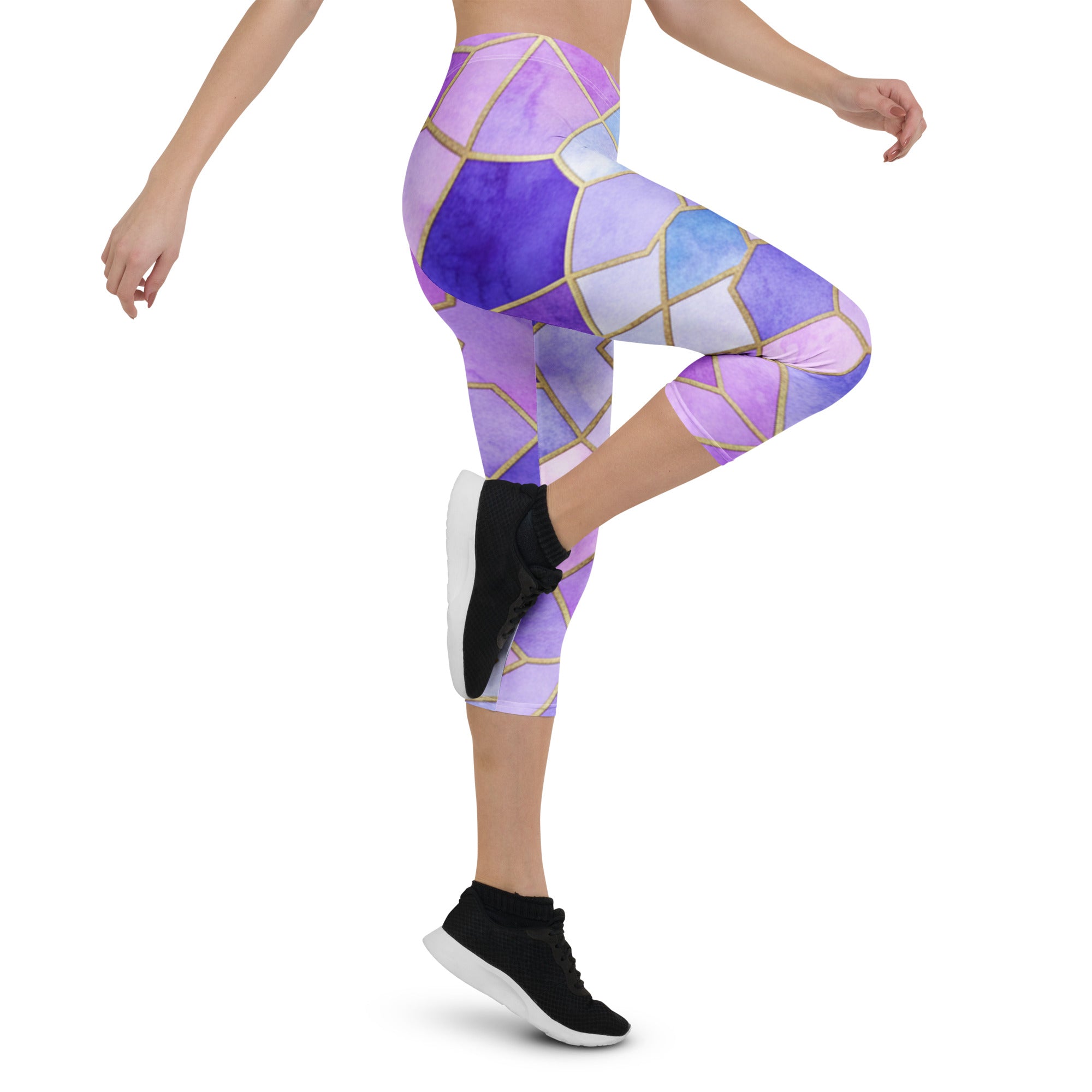 Lavender Fields Capri Leggings | GearBunch