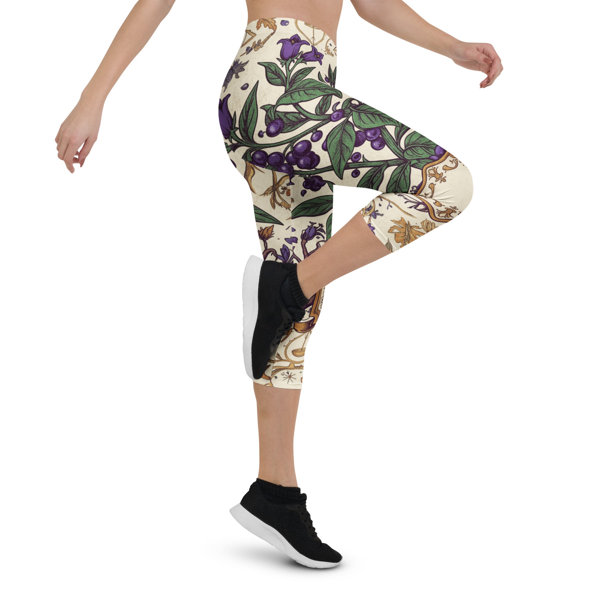 Belladonna Poison Garden Capri Leggings | GearBunch