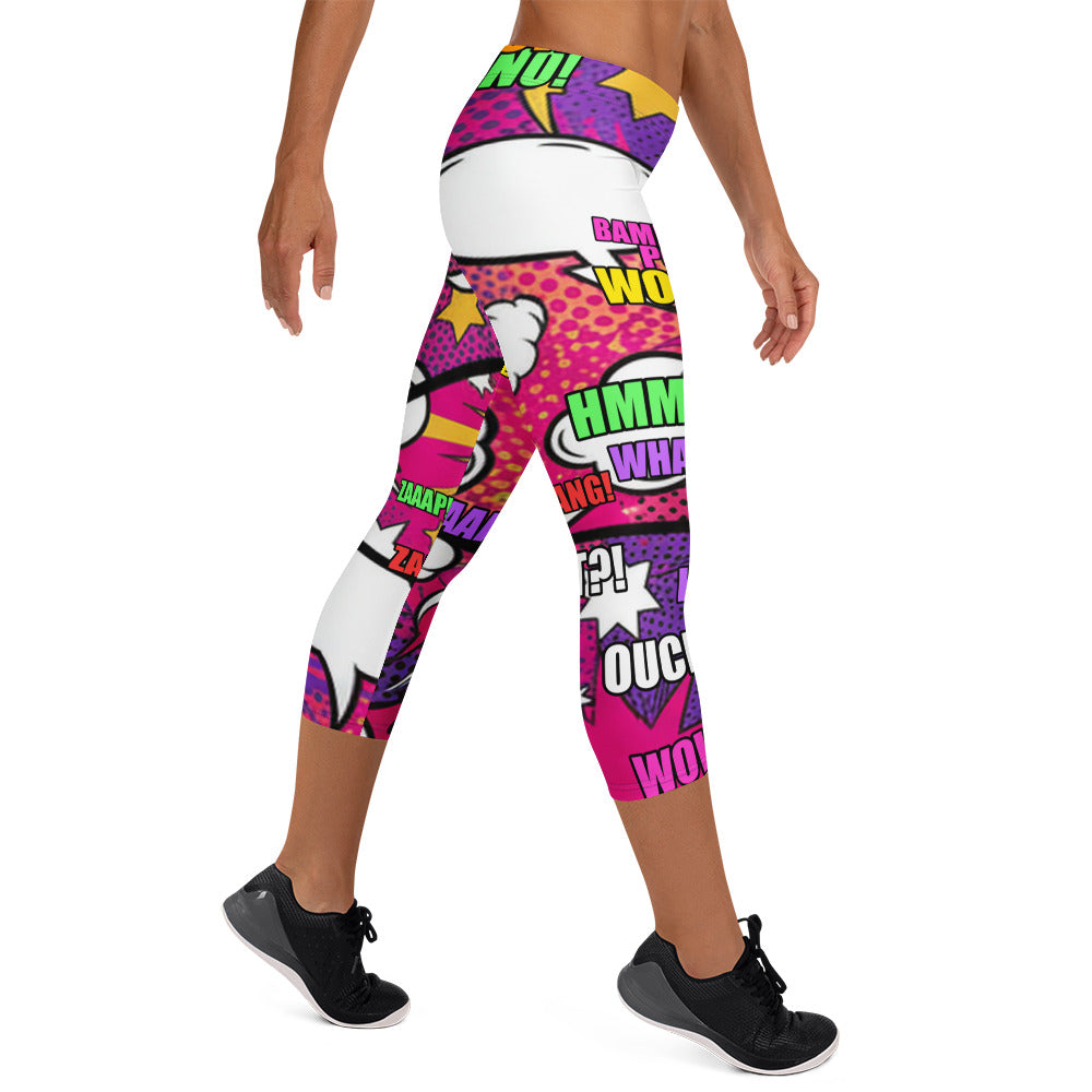 Comic Strip Girl Power Capri Leggings | GearBunch