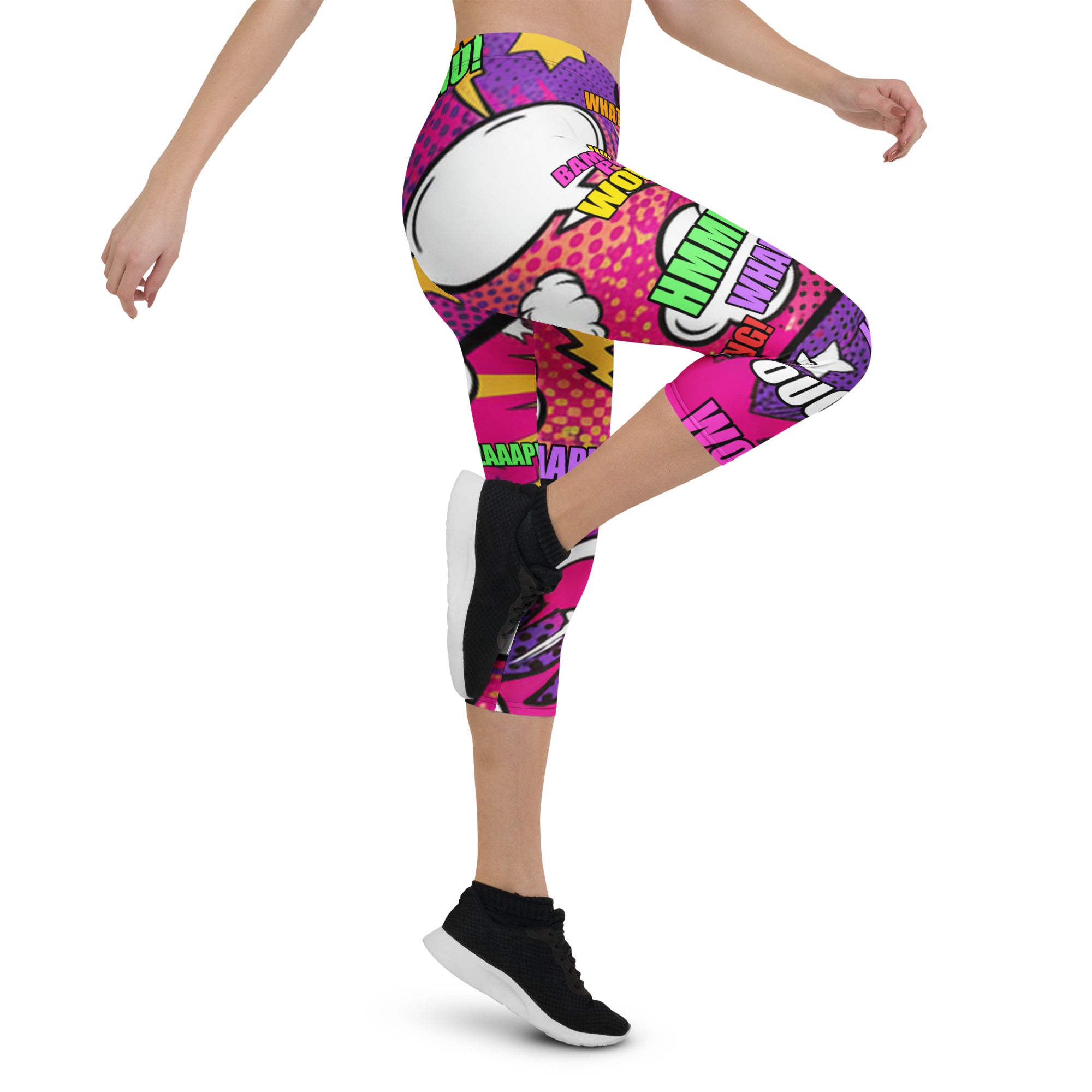 Comic Strip Girl Power Capri Leggings | GearBunch