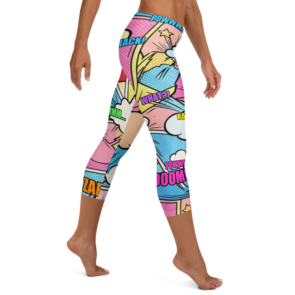 Comic Kawaii Cute Capri Leggings | GearBunch