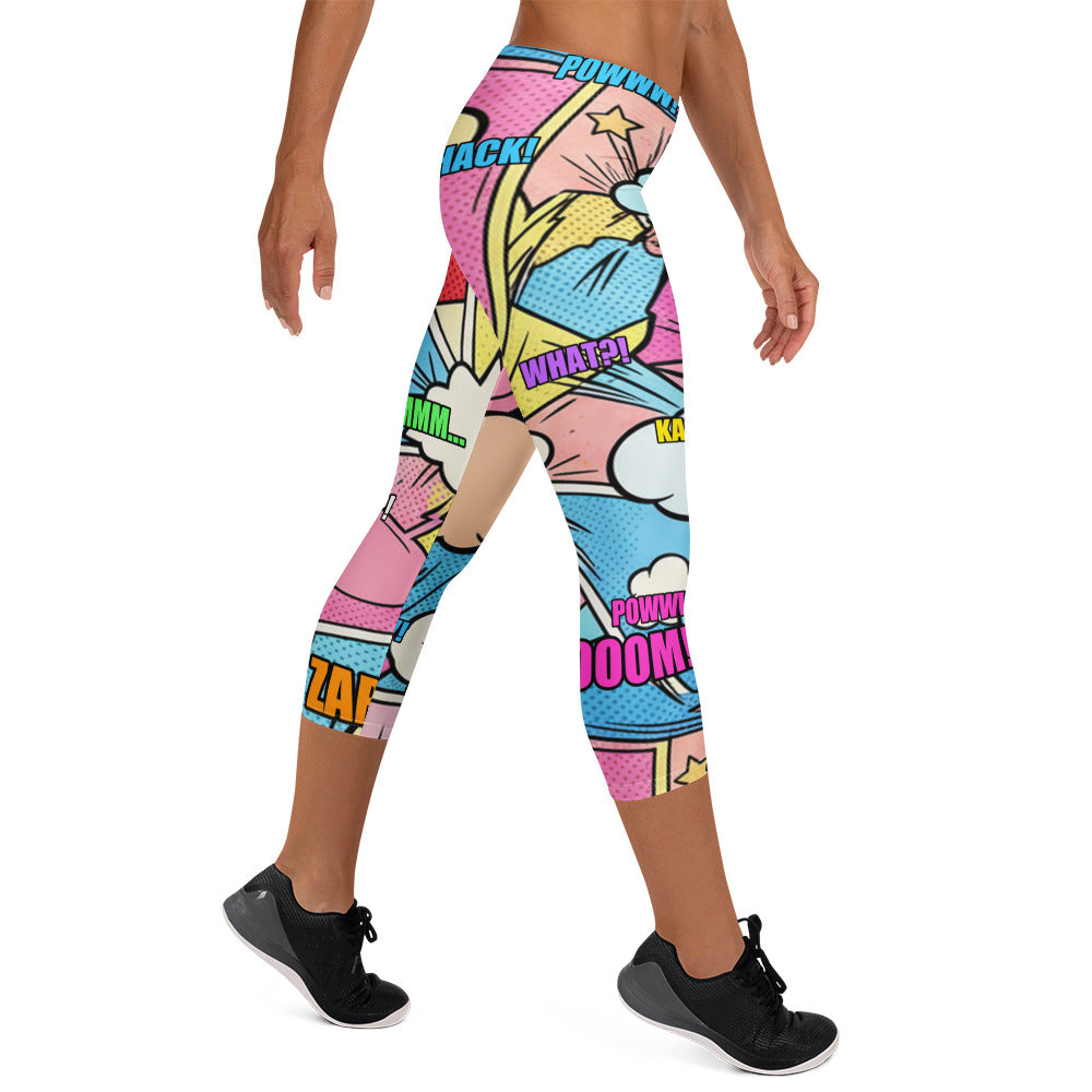 Comic Kawaii Cute Capri Leggings | GearBunch