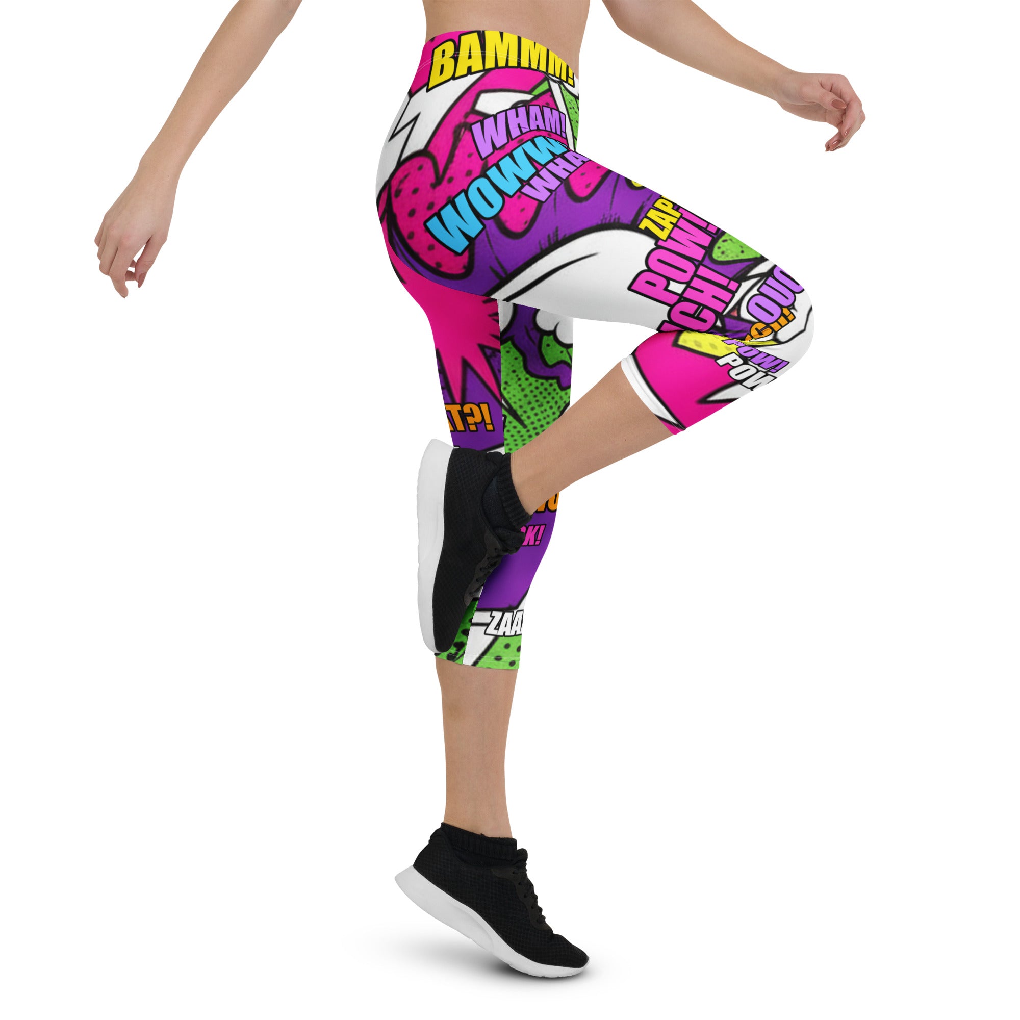Comic Villain Neon Capri Leggings | GearBunch