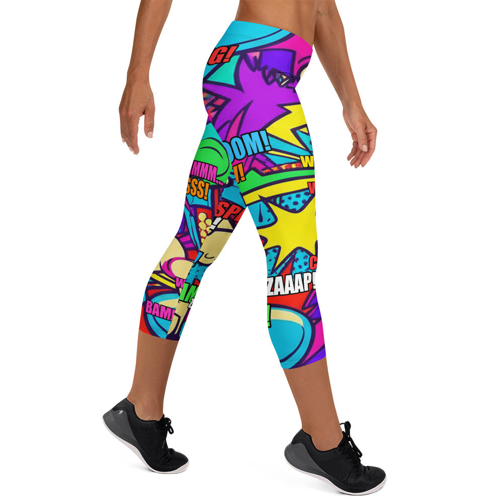 Pirate Comic Strip Capri Leggings | GearBunch
