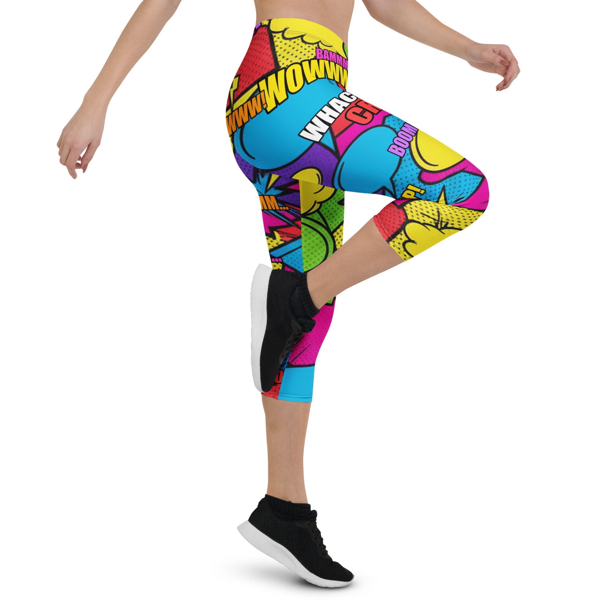Comic Retro Sunday Capri Leggings | GearBunch