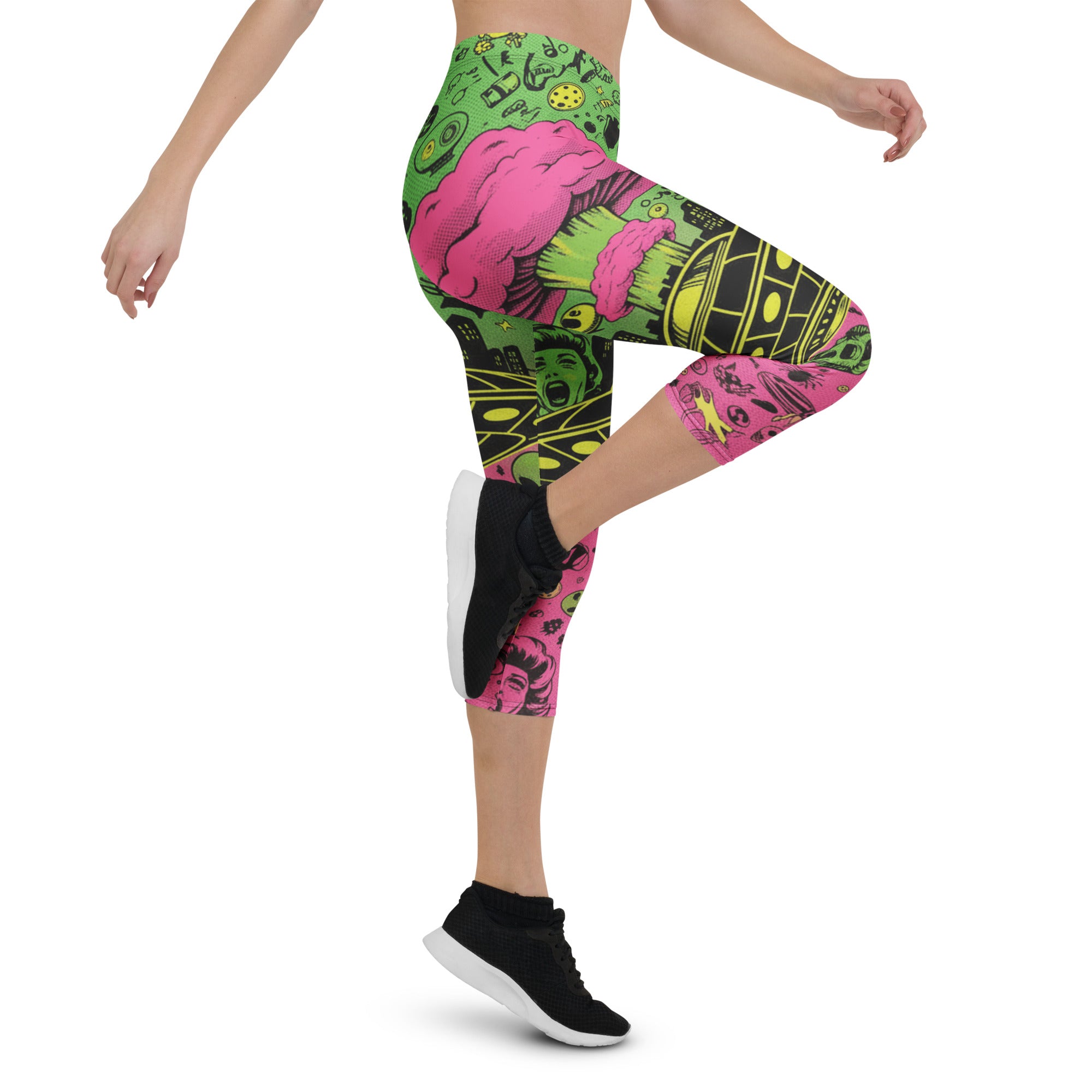 Drive-In Horror Capri Leggings | GearBunch